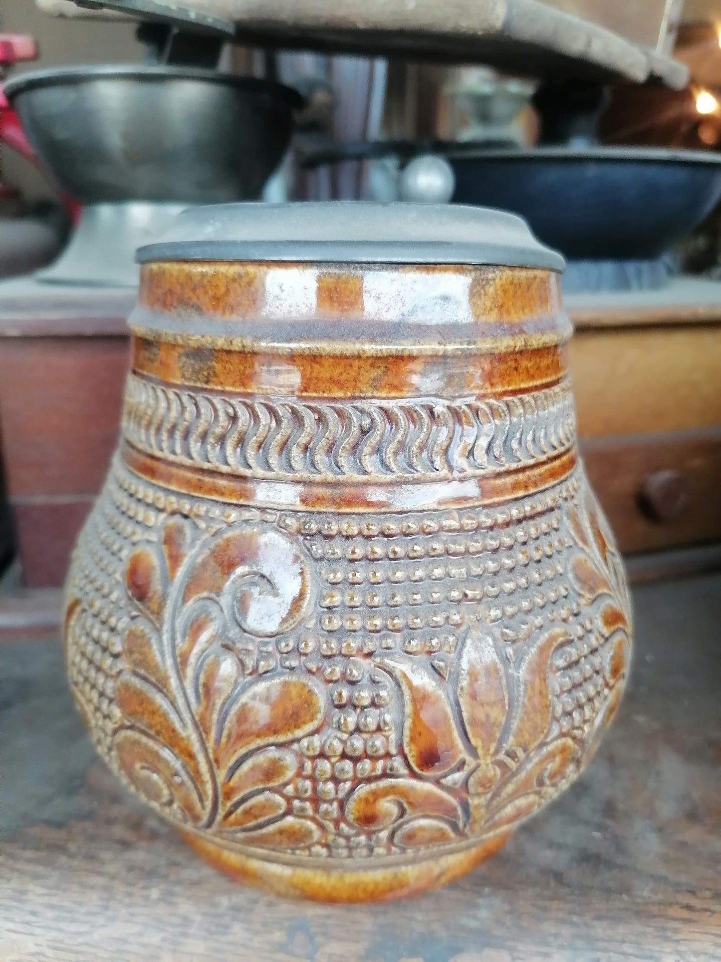 Beer stein redondo - Antiques Bazaar Ensenada