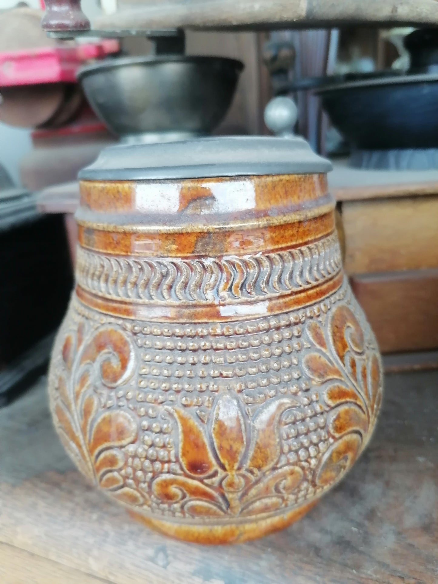Beer stein redondo - Antiques Bazaar Ensenada