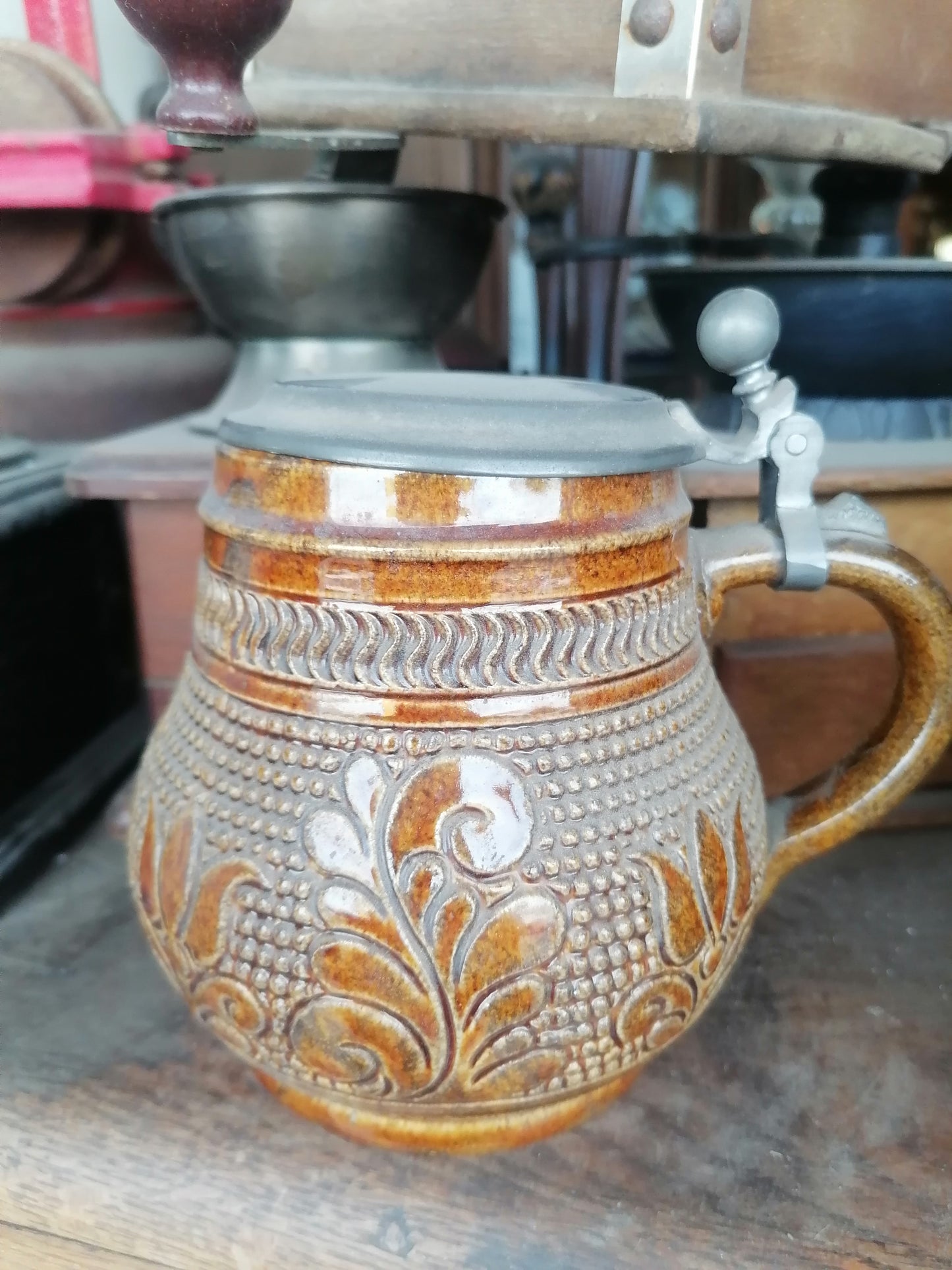 Beer stein redondo - Antiques Bazaar Ensenada