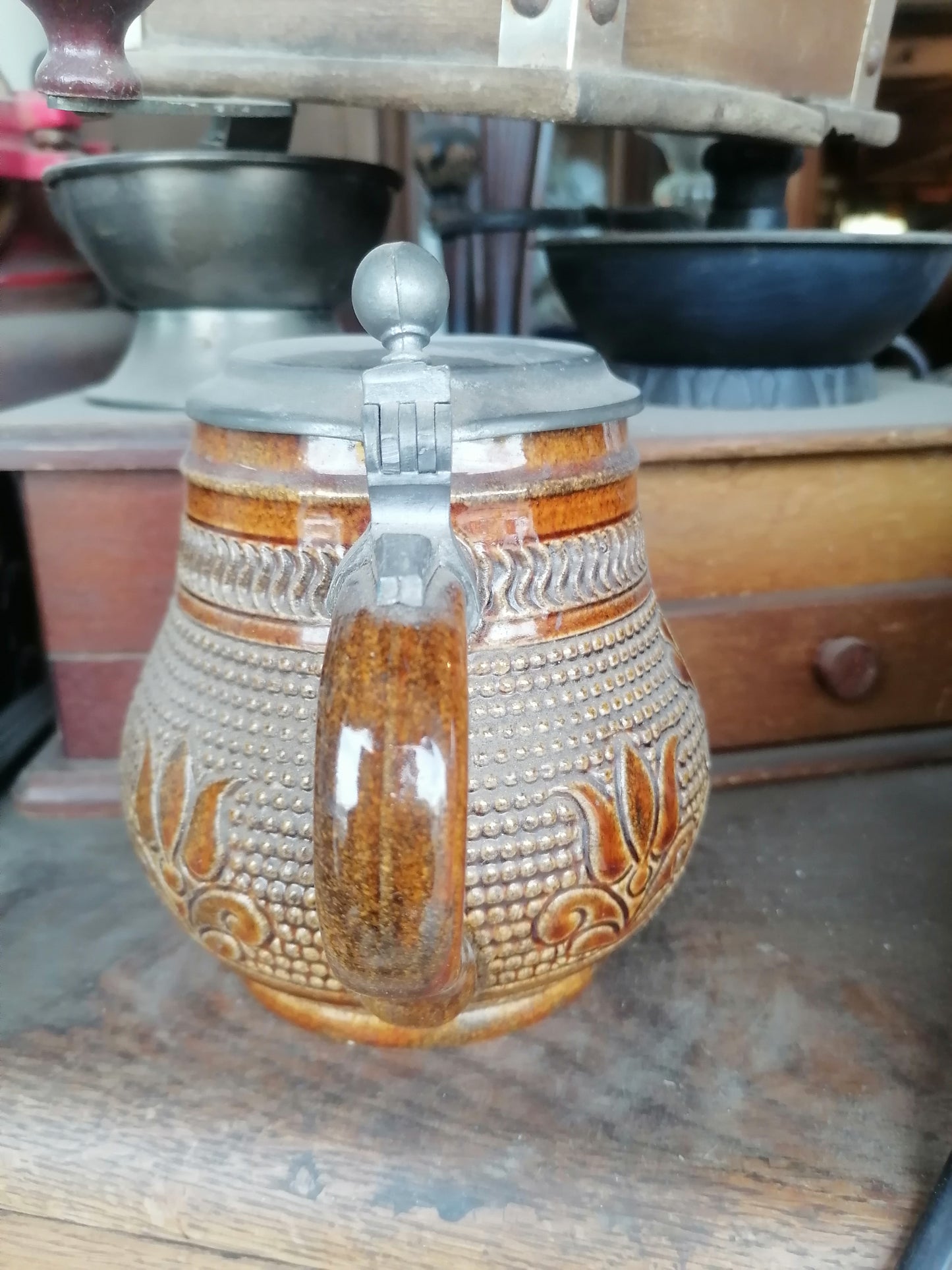 Beer stein redondo - Antiques Bazaar Ensenada