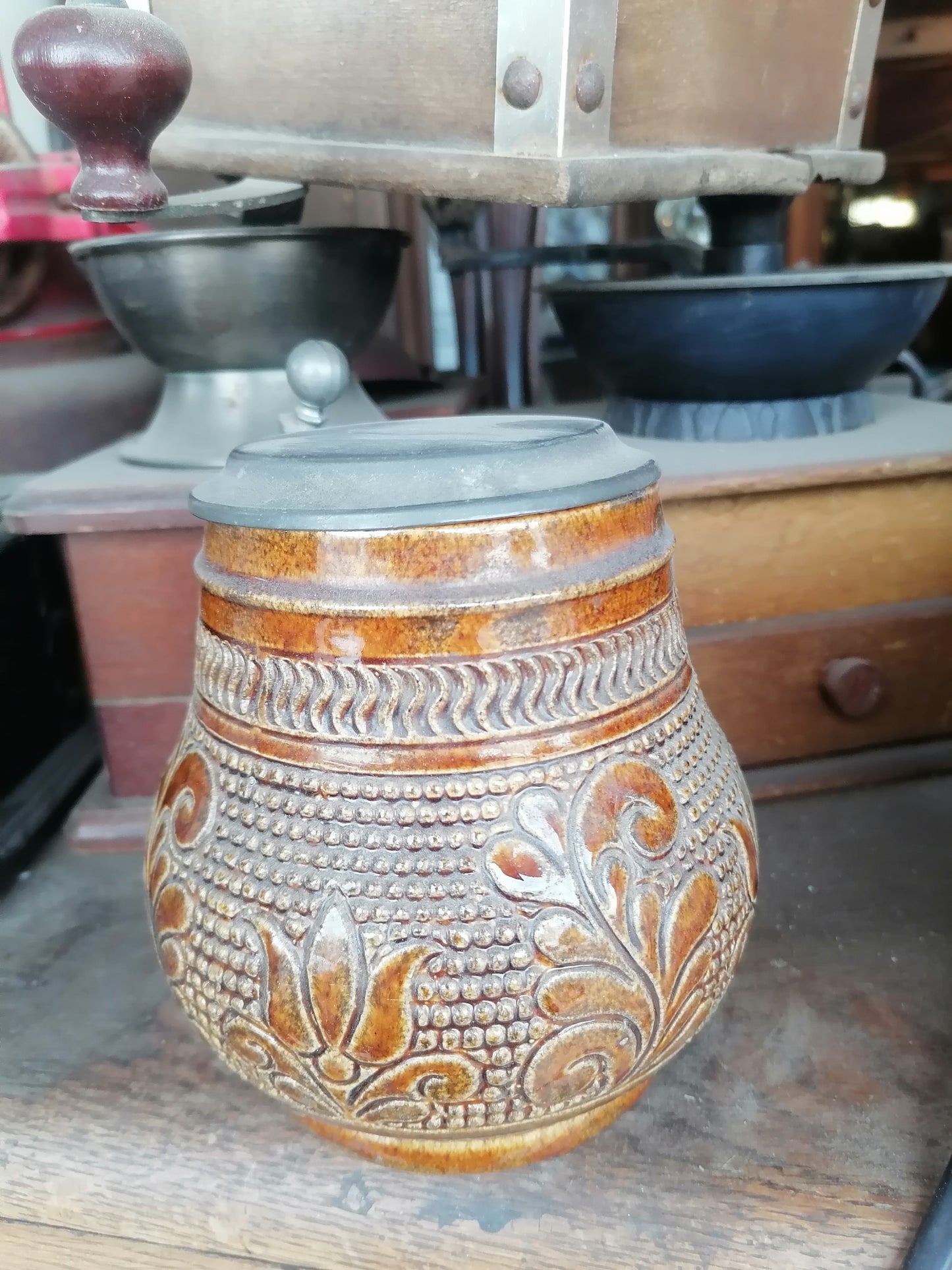Beer stein redondo - Antiques Bazaar Ensenada