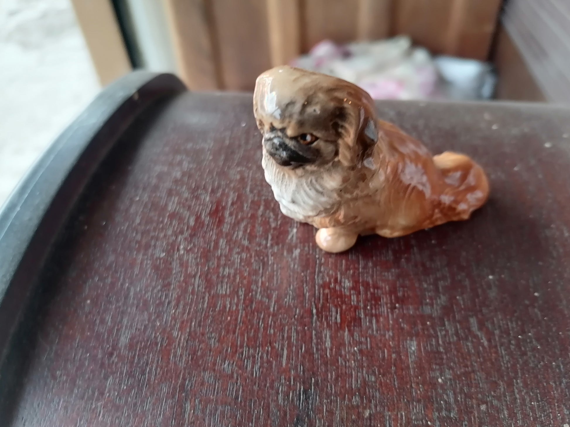 Perro Pekines De Ceramica. - Antiques Bazaar Ensenada