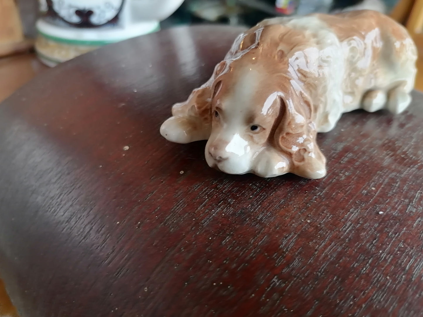Cocker Spaniel Branksome pintado a mano - Antiques Bazaar Ensenada