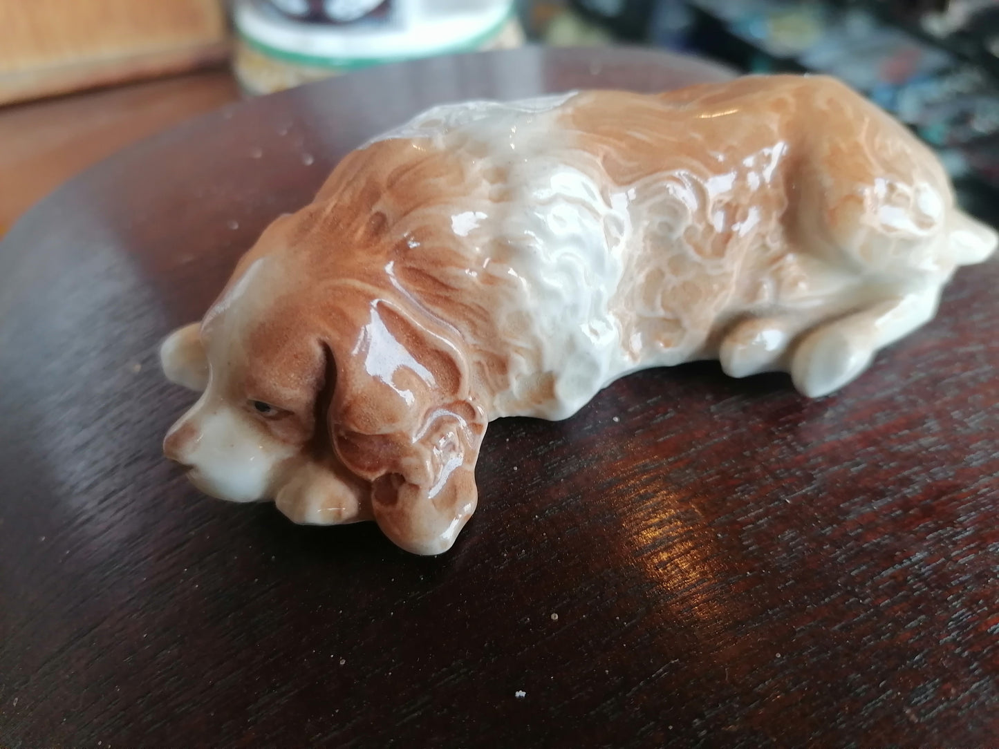 Cocker Spaniel Branksome pintado a mano - Antiques Bazaar Ensenada