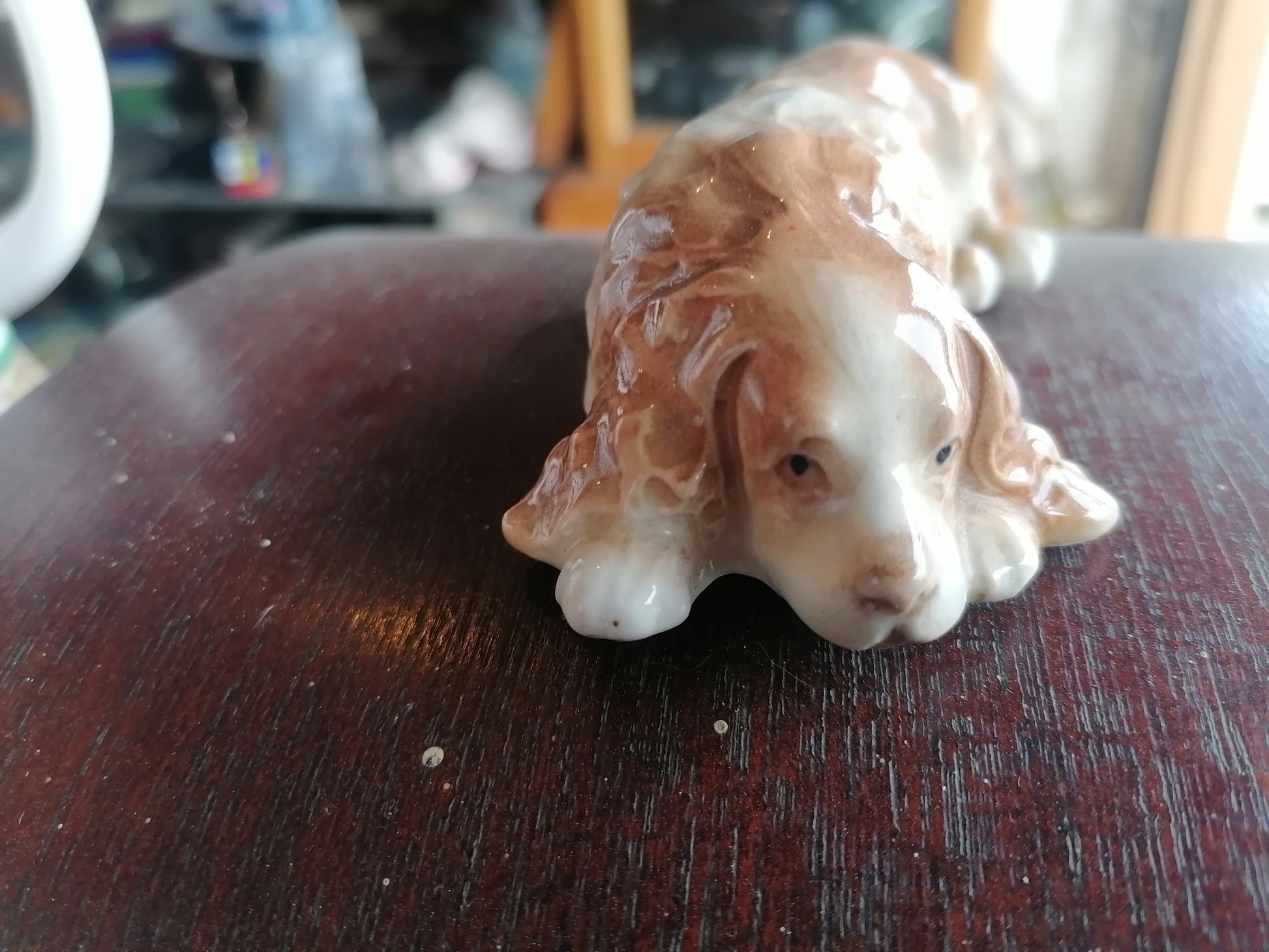 Cocker Spaniel Branksome pintado a mano - Antiques Bazaar Ensenada