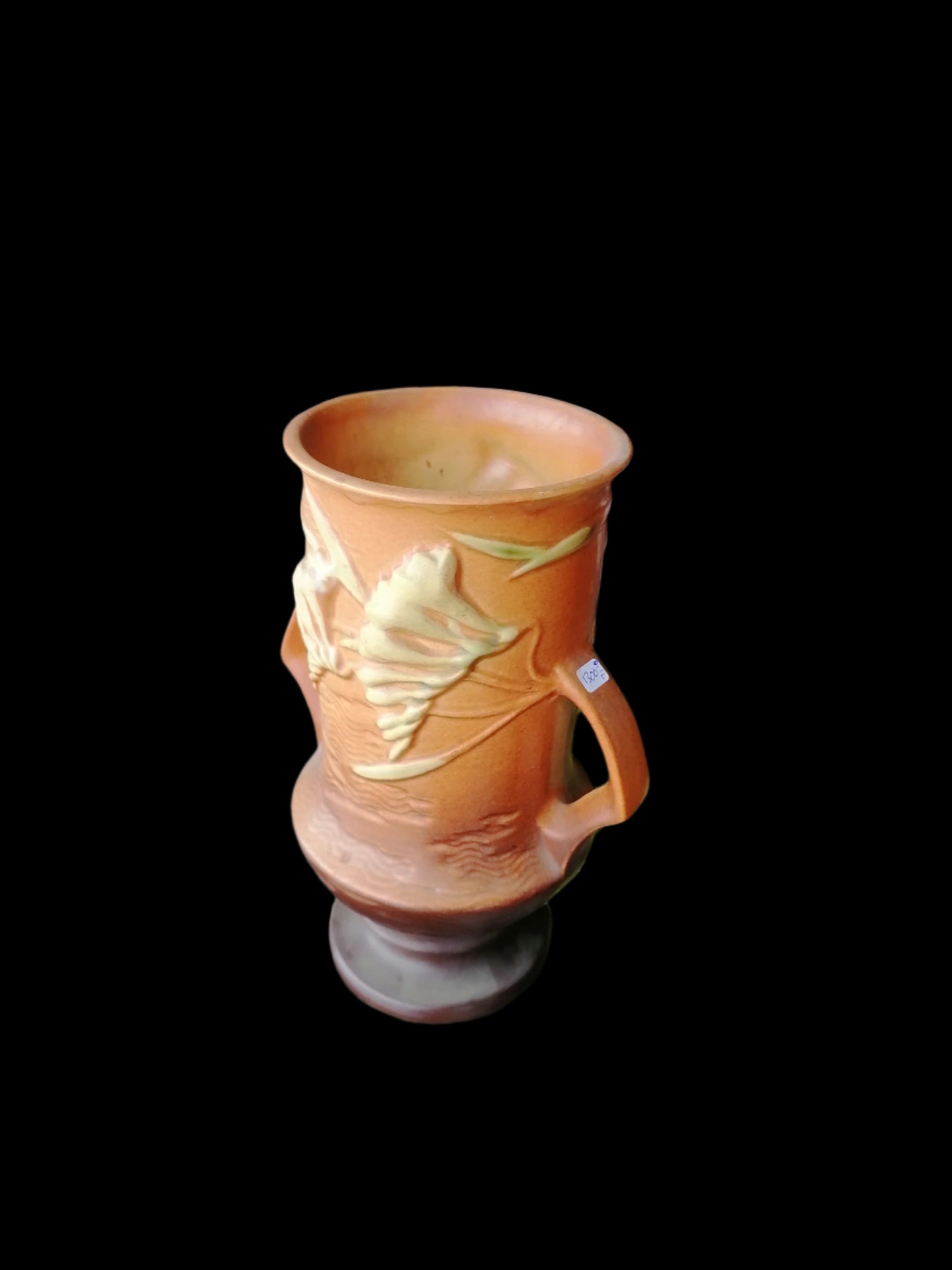 Vasija Freesia de Roseville Pottery - Antiques Bazaar Ensenada
