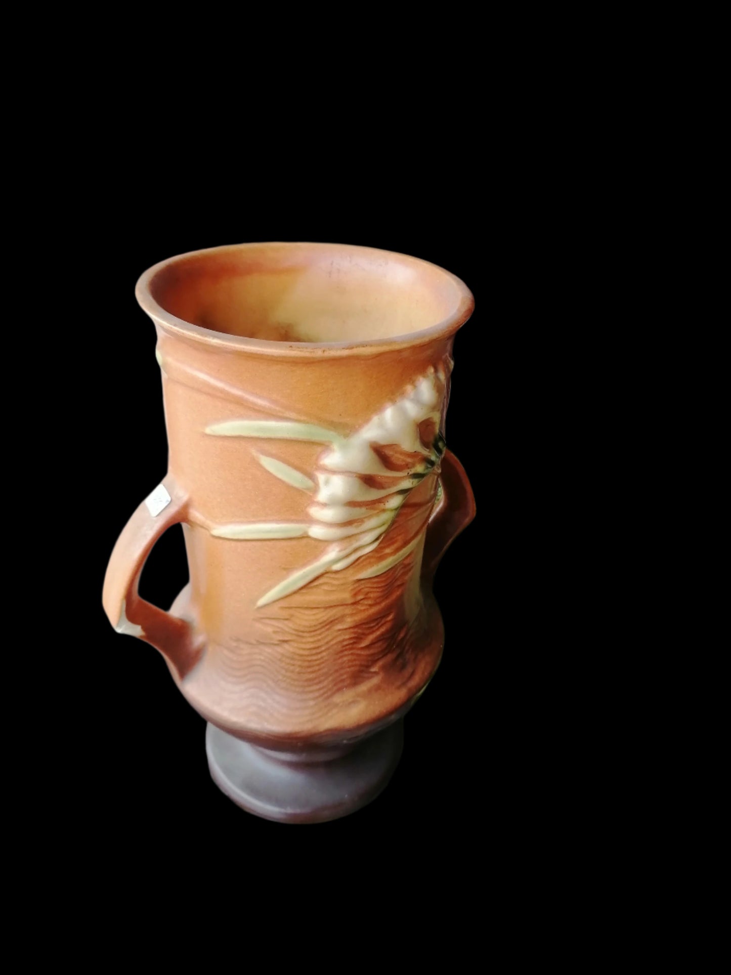 Vasija Freesia de Roseville Pottery - Antiques Bazaar Ensenada