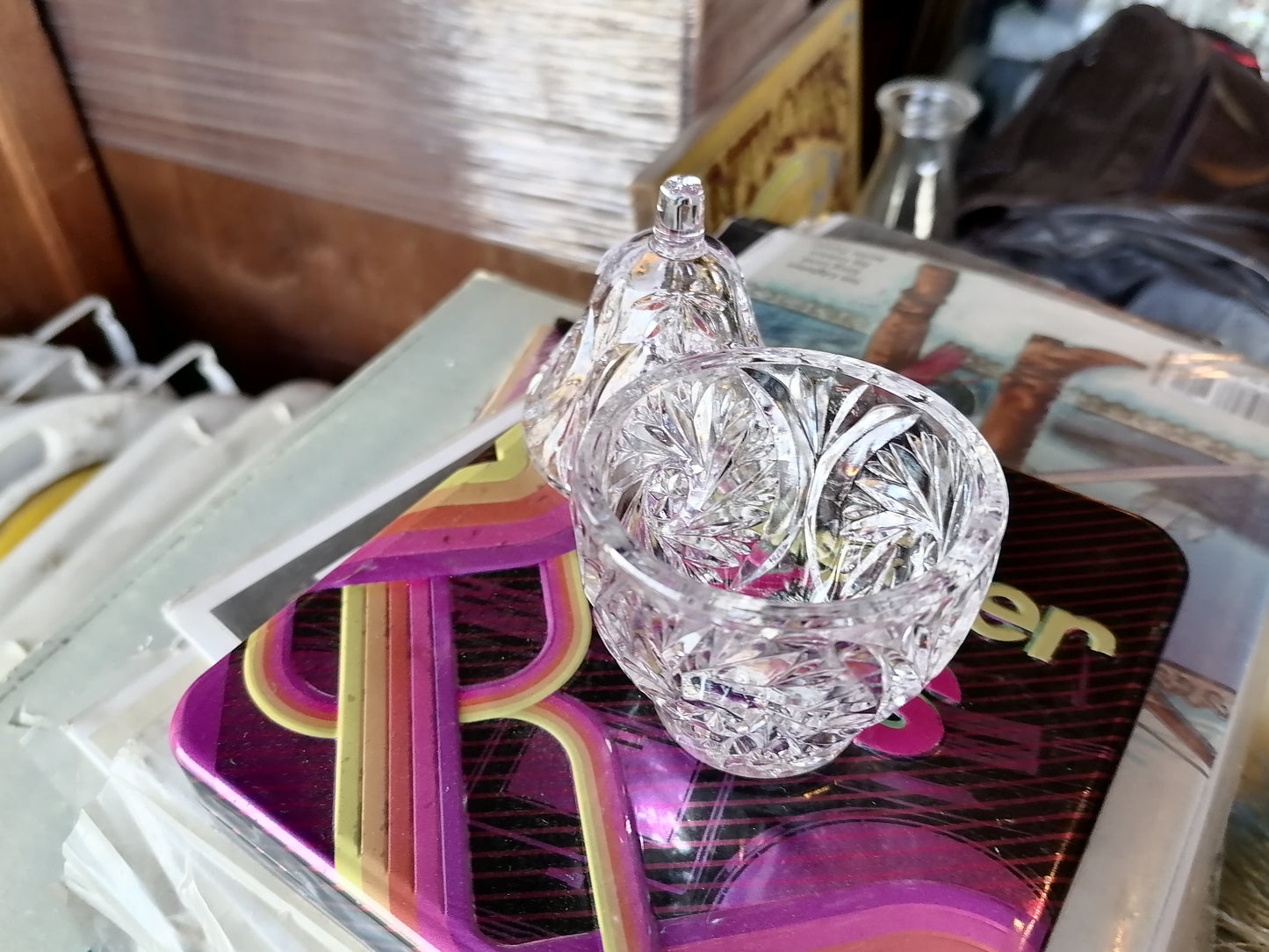 Jarrón de Cristal Bleikristall - Antiques Bazaar Ensenada