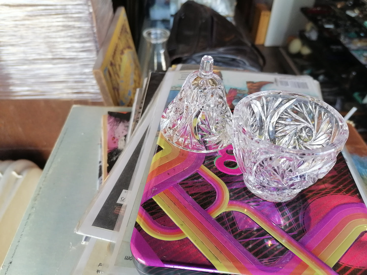 Jarrón de Cristal Bleikristall - Antiques Bazaar Ensenada