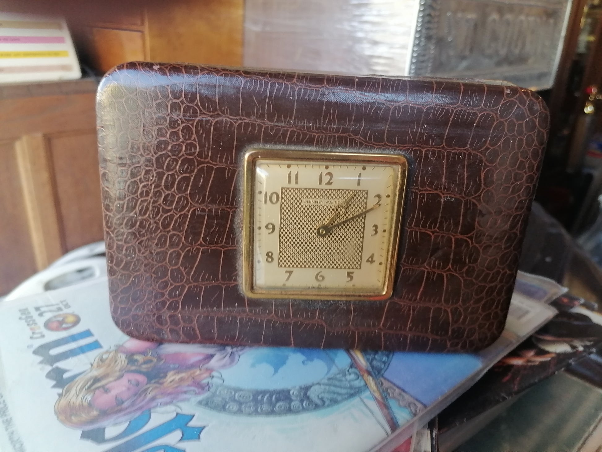 Reloj de viaje vintage Phinney Walker Art Deco - Antiques Bazaar Ensenada