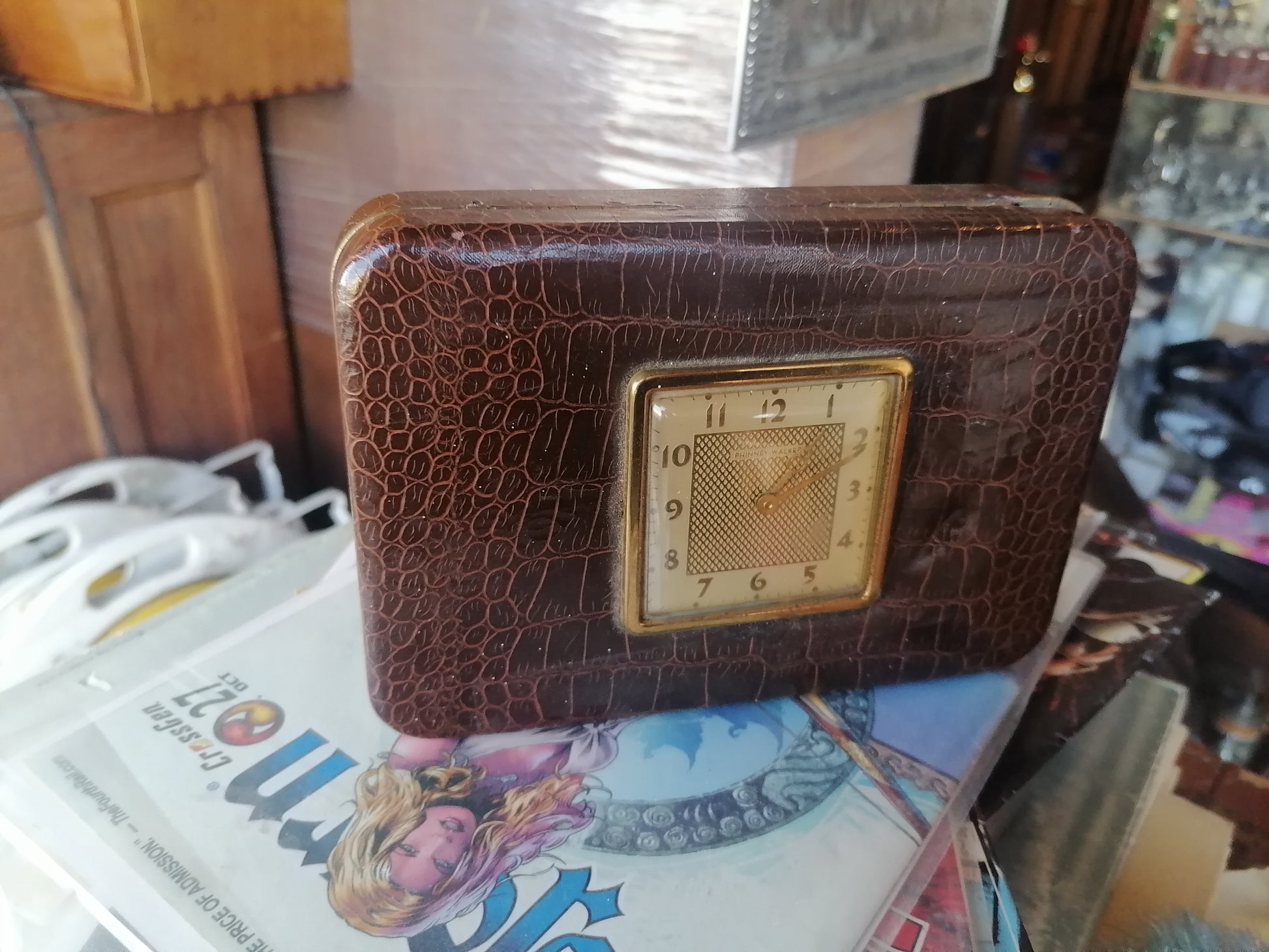 Reloj de viaje vintage Phinney Walker Art Deco - Antiques Bazaar Ensenada