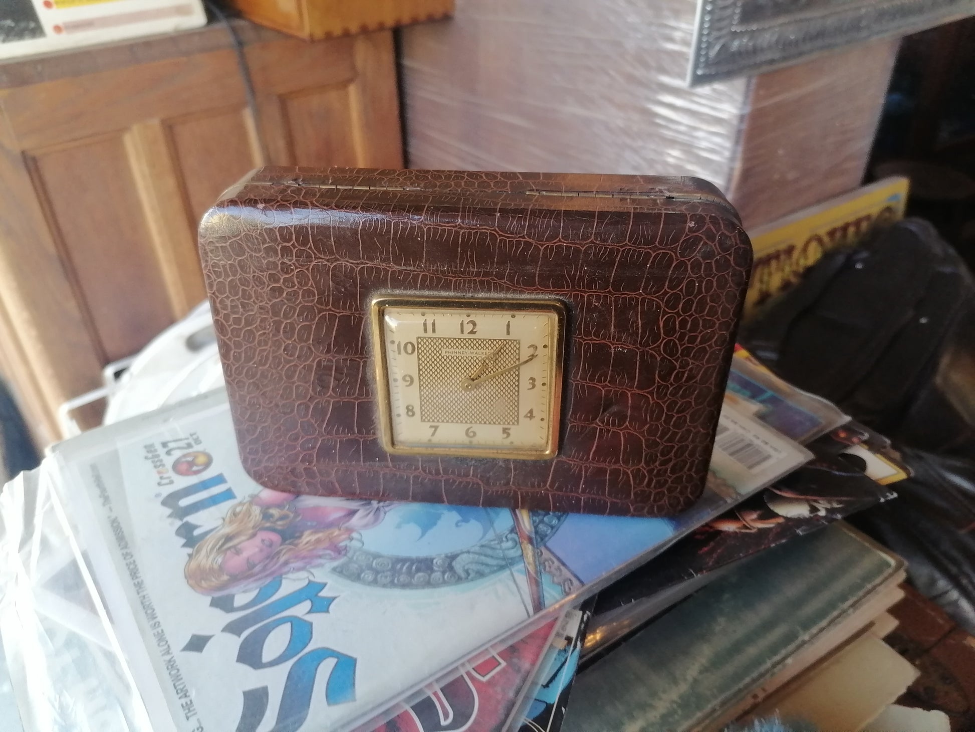 Reloj de viaje vintage Phinney Walker Art Deco - Antiques Bazaar Ensenada