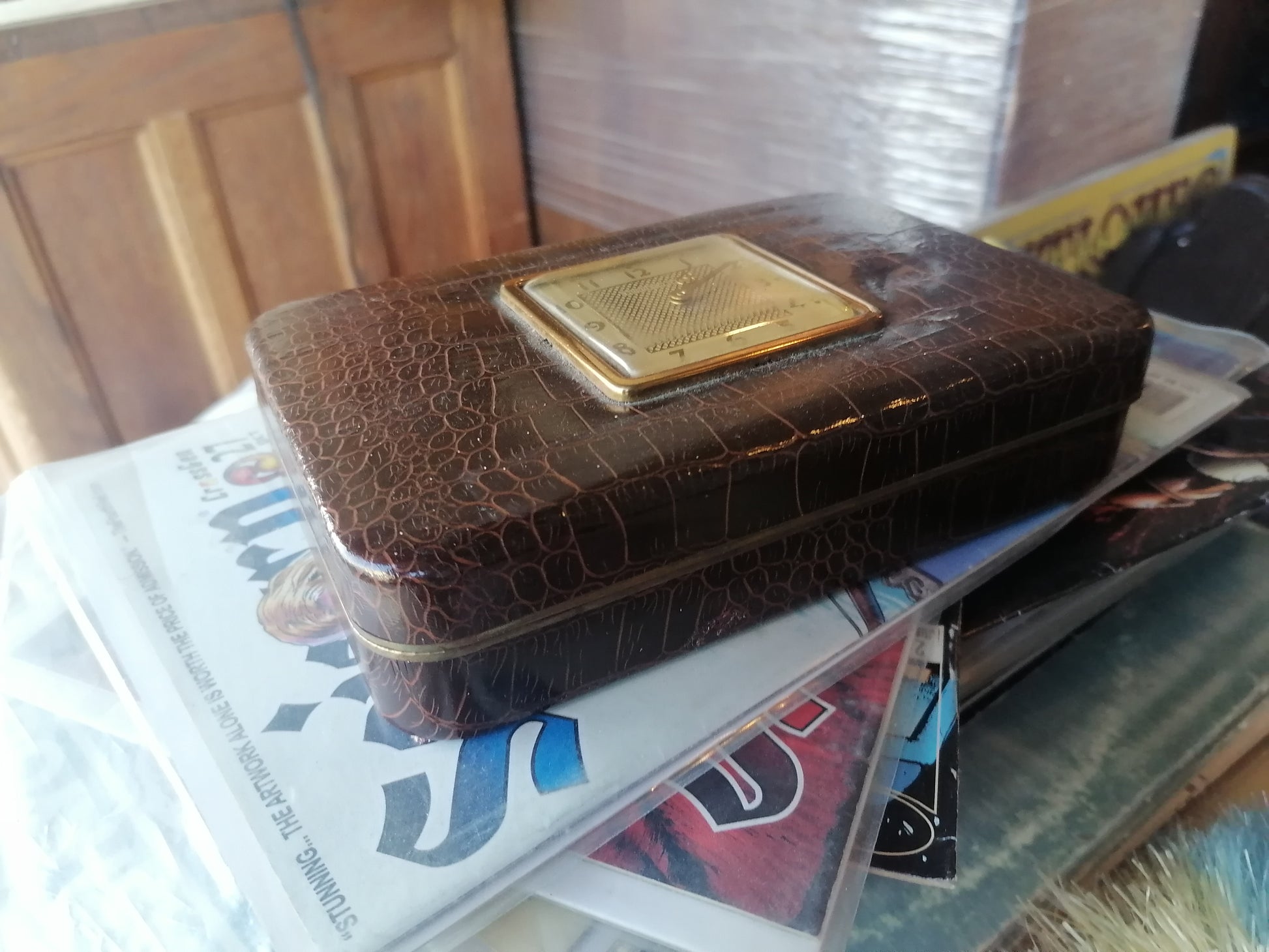 Reloj de viaje vintage Phinney Walker Art Deco - Antiques Bazaar Ensenada