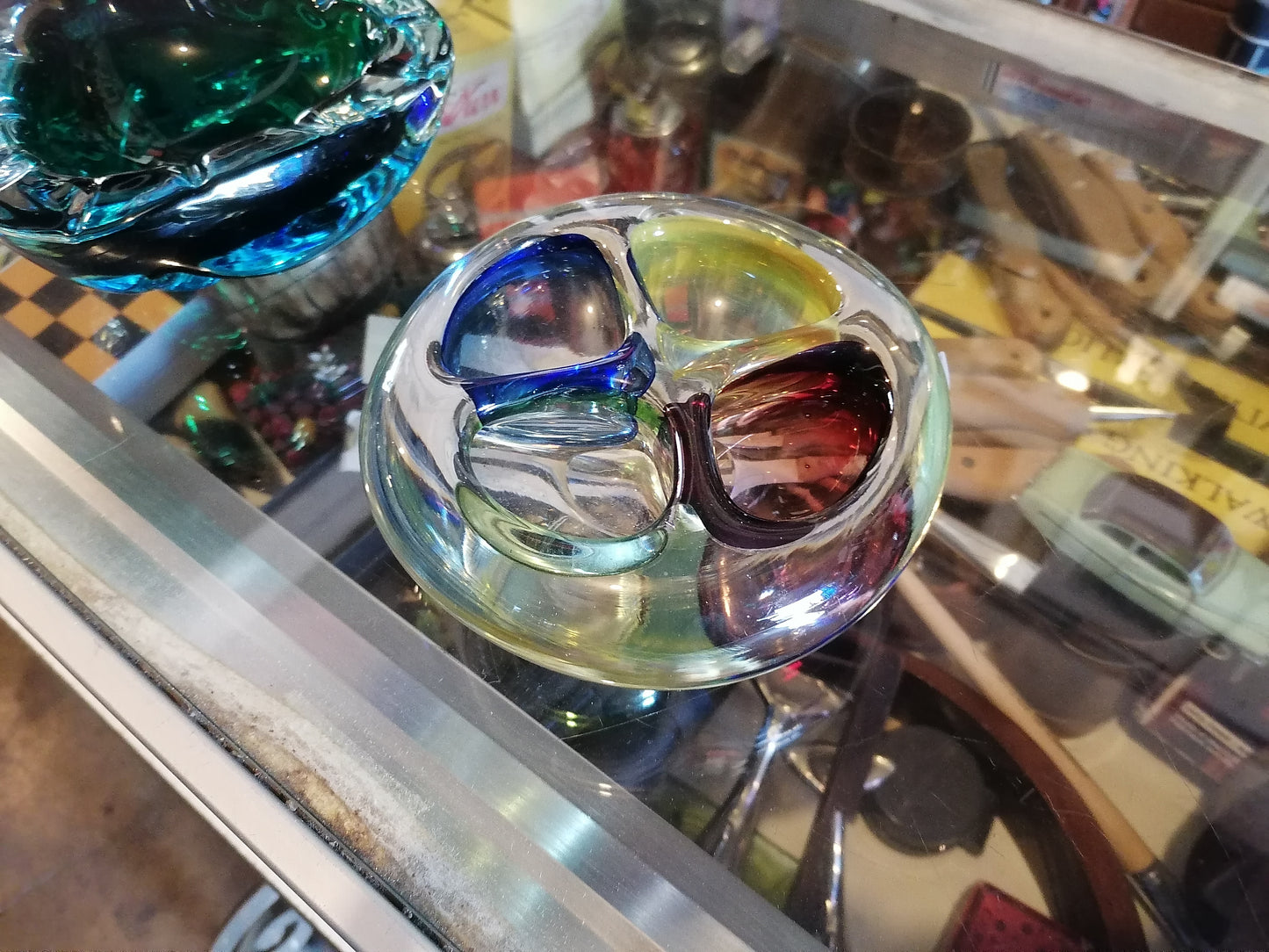 cenicero de cristal de Murano - Antiques Bazaar Ensenada