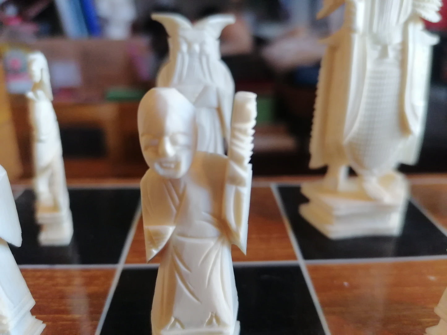 juego de ajedrez chino de marfil - Antiques Bazaar Ensenada