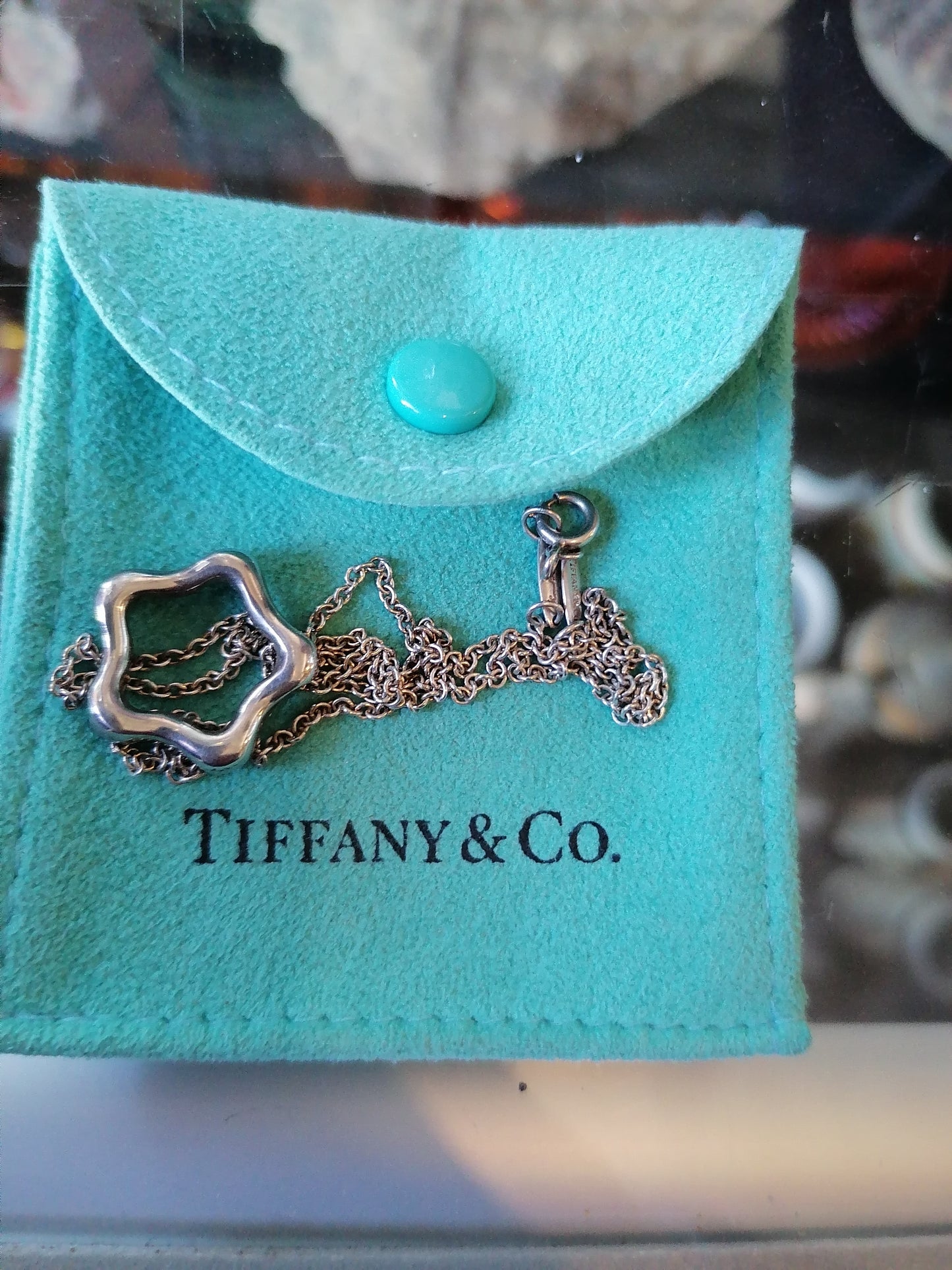 Colgante de Estrella Abierta de Tiffany Co. con Cadena de Collar sin Marca 925 - Antiques Bazaar Ensenada