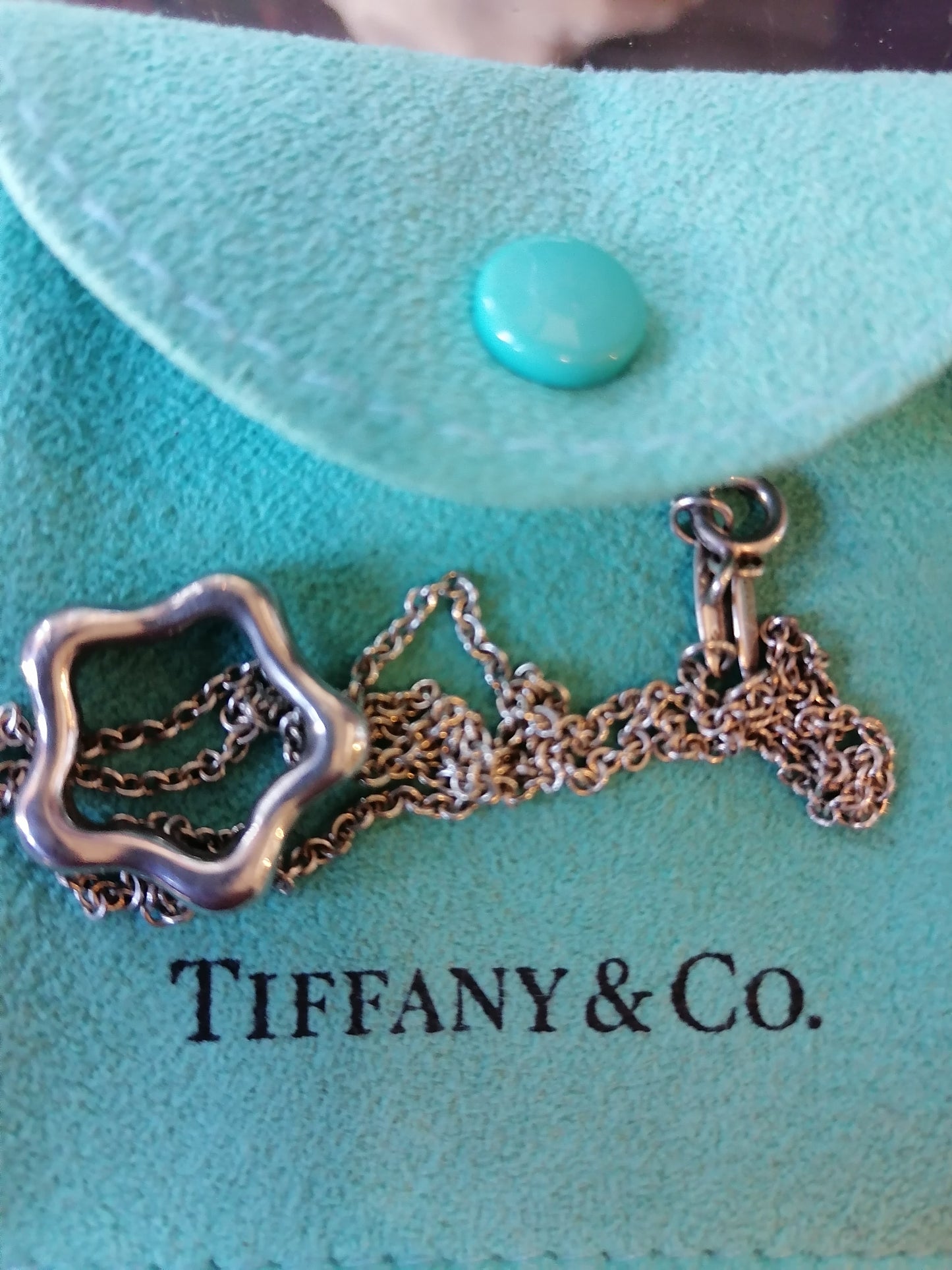 Colgante de Estrella Abierta de Tiffany Co. con Cadena de Collar sin Marca 925 - Antiques Bazaar Ensenada