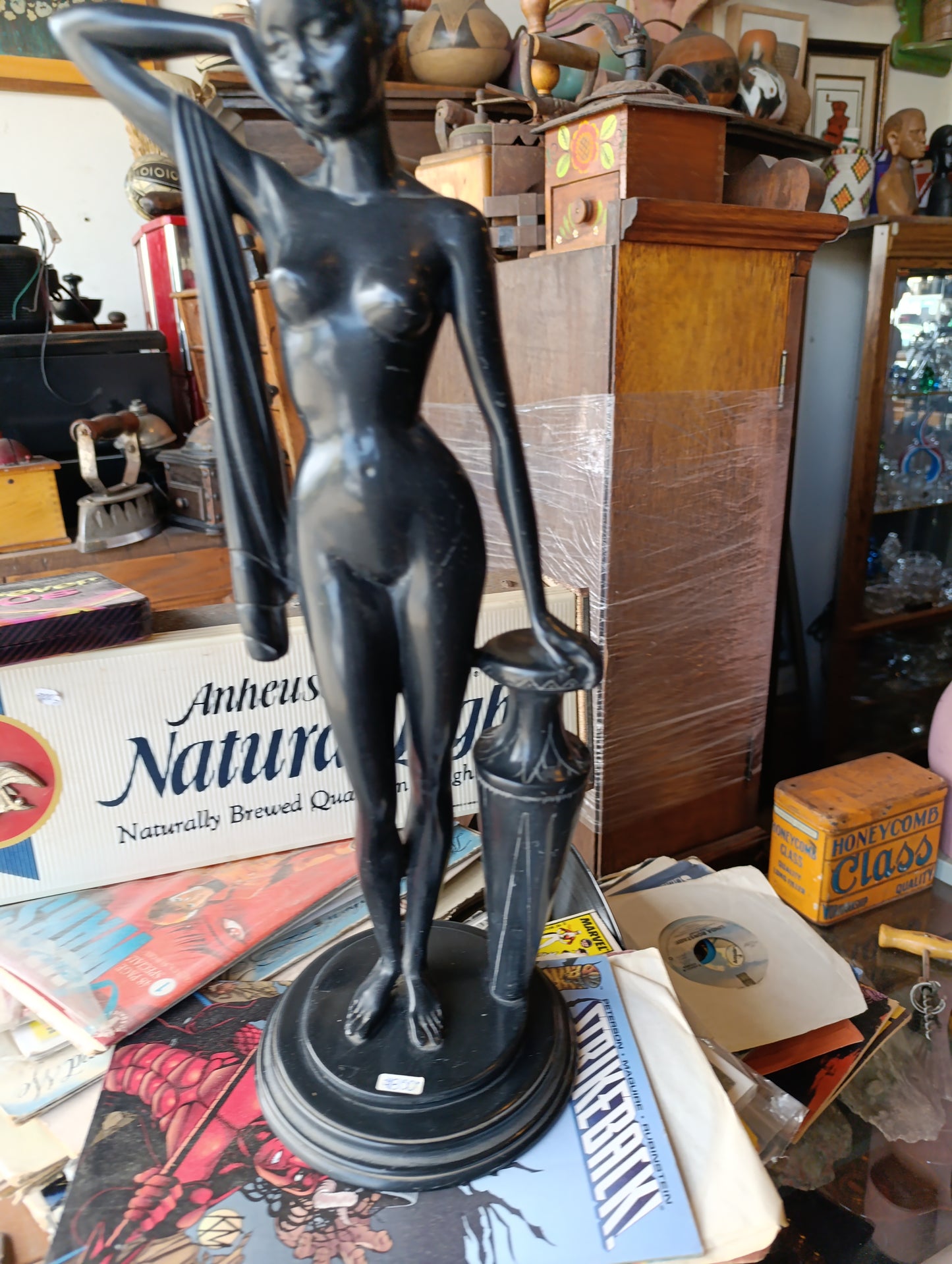 Escultura Africana en Madera de Ébano | Figura Desnuda Tallada a Mano