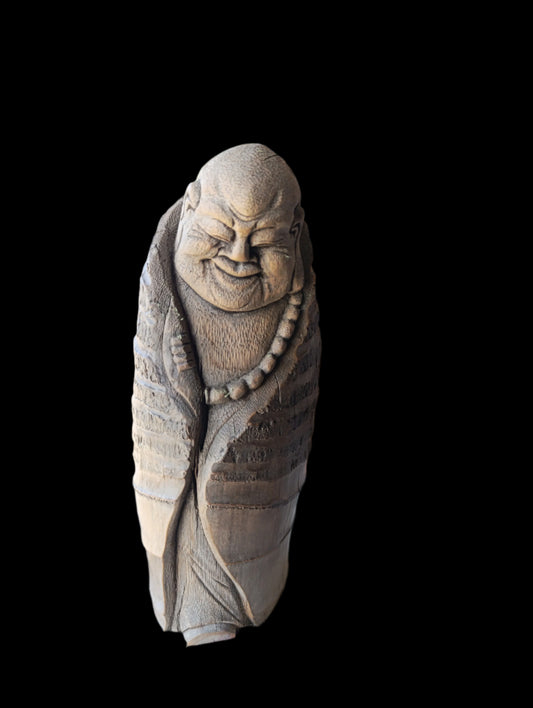 Buda Tallado en Bambú | Escultura Espiritual Artesanal