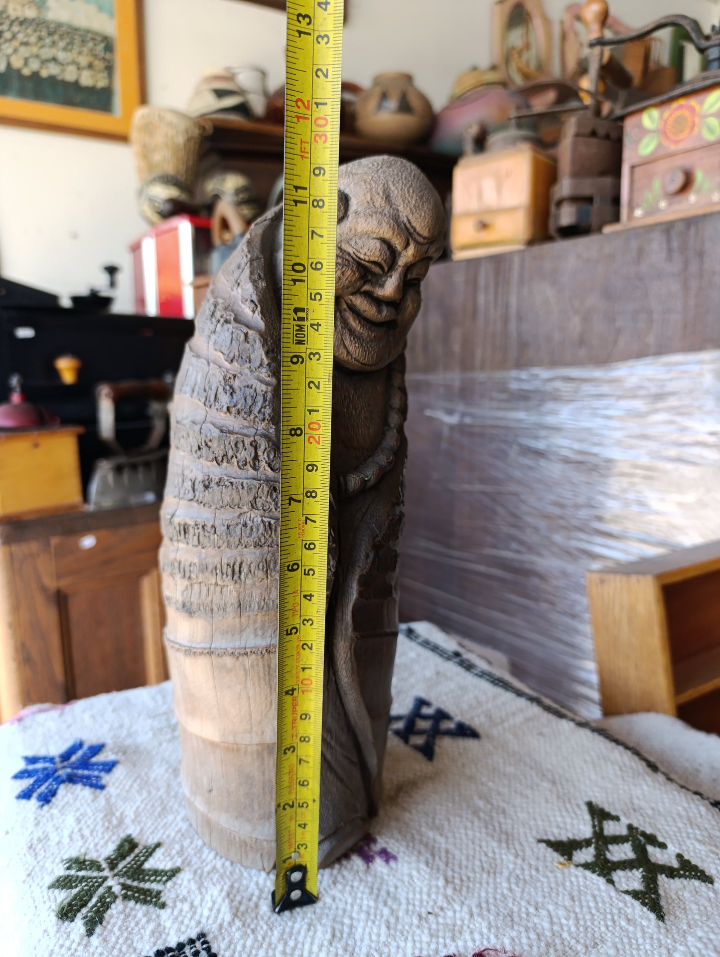Buda Tallado en Bambú | Escultura Espiritual Artesanal