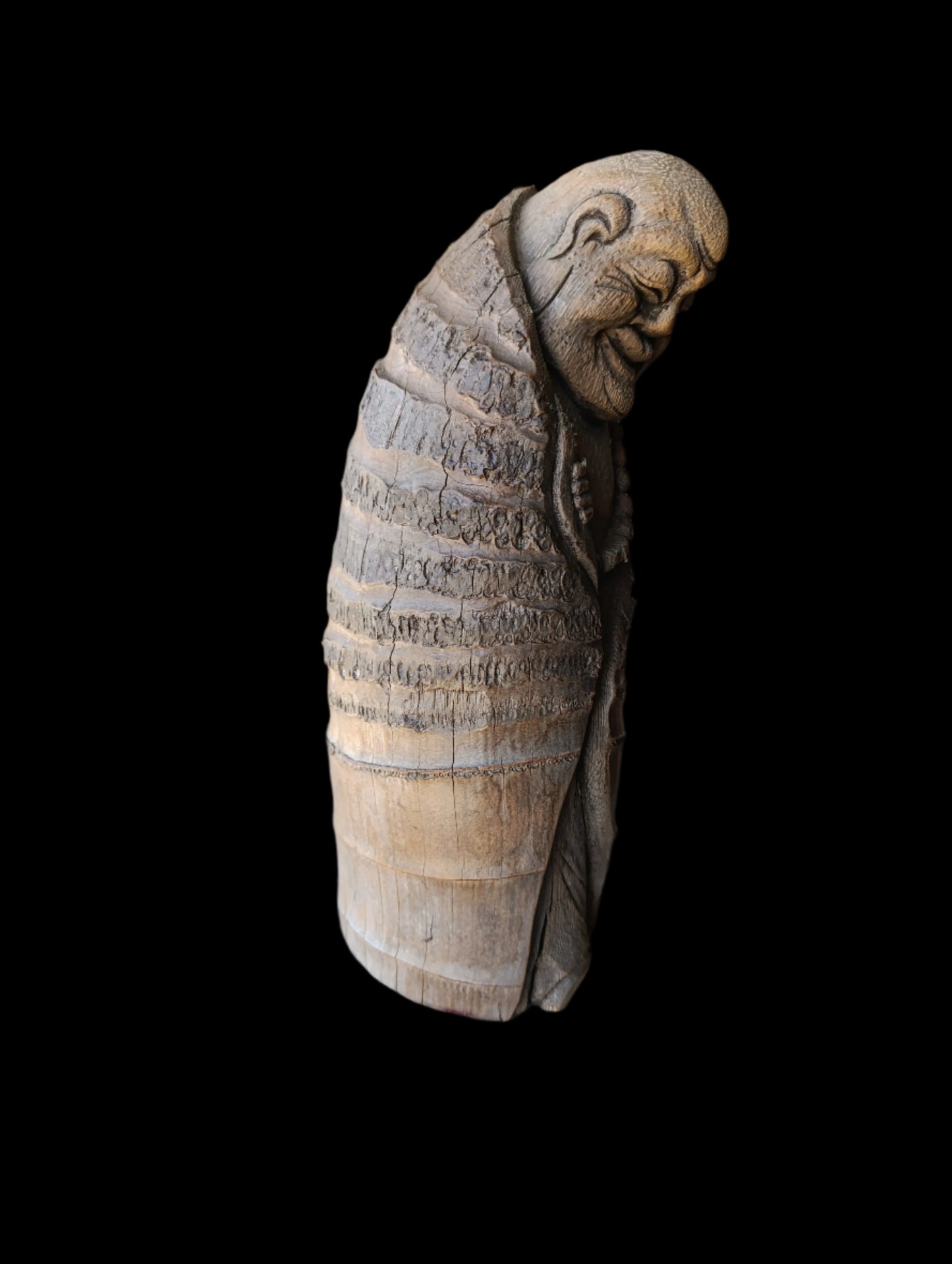 Buda Tallado en Bambú | Escultura Espiritual Artesanal
