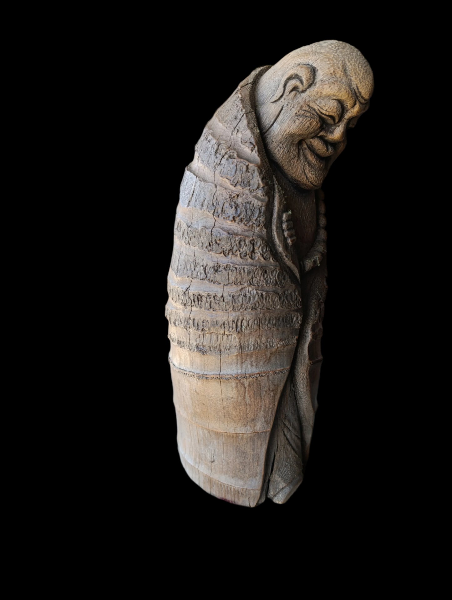 Buda Tallado en Bambú | Escultura Espiritual Artesanal
