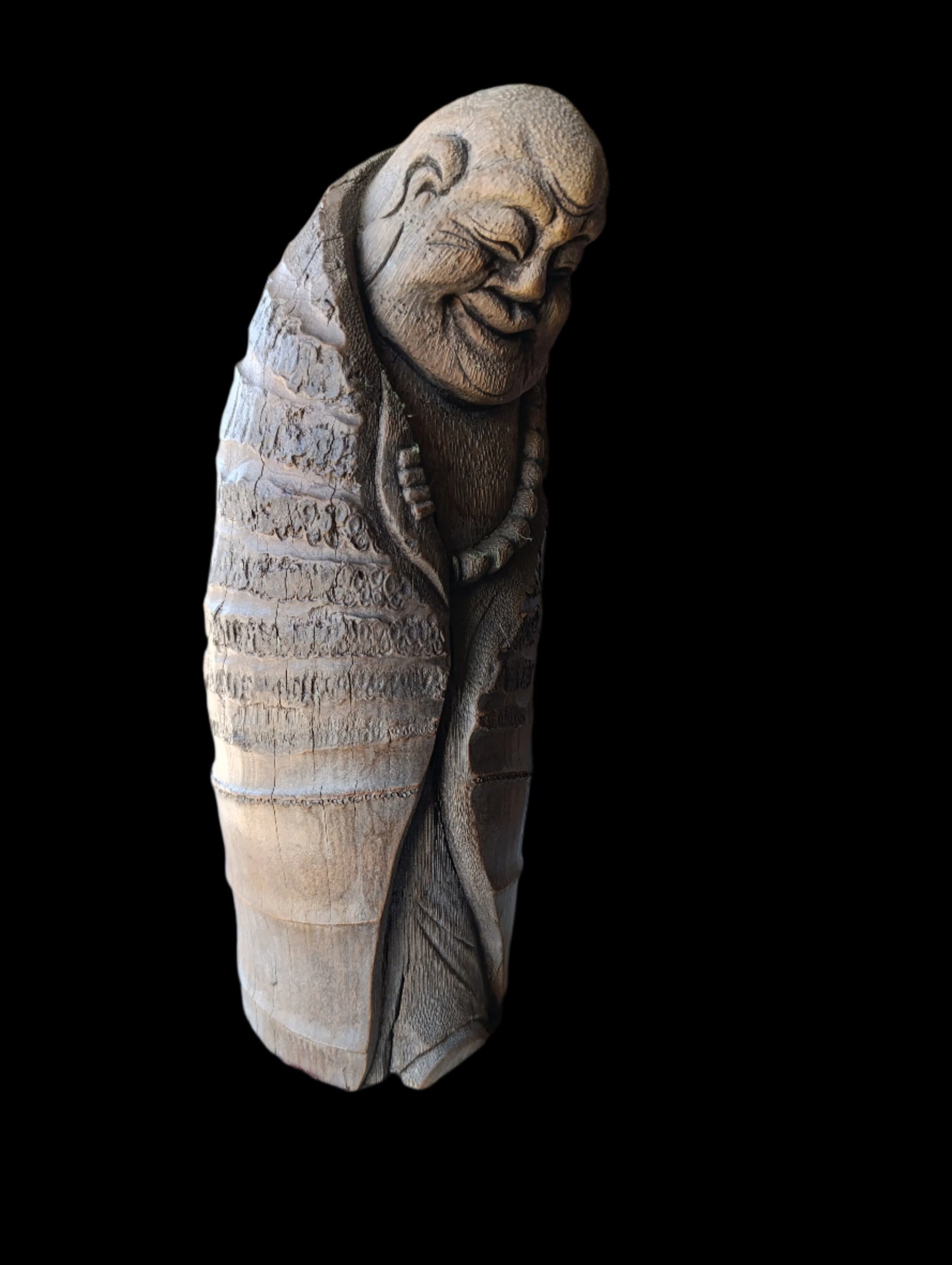 Buda Tallado en Bambú | Escultura Espiritual Artesanal