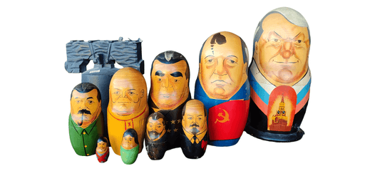 piezas de matrioskas rusas. Lideres Socialistas. - Antiques Bazaar Ensenada