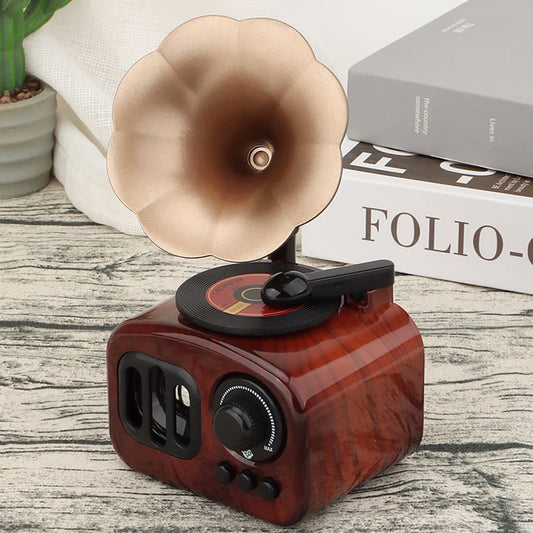 Retro Phonograph Music Box Antique Creative Classical Vintage Art Crafts Birthday Gift Home Decoration Antique Vintage Decor - Antiques Bazaar Ensenada
