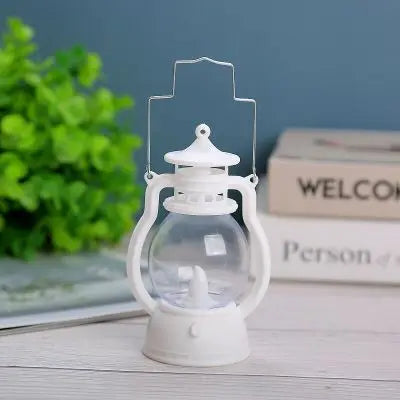 Antique Candlestick Resin Candle Accessory Glass Cover Lantern Candelabra Retro Kerosene Lamp Nostalgic Candlesticks Home Decor - Antiques Bazaar Ensenada