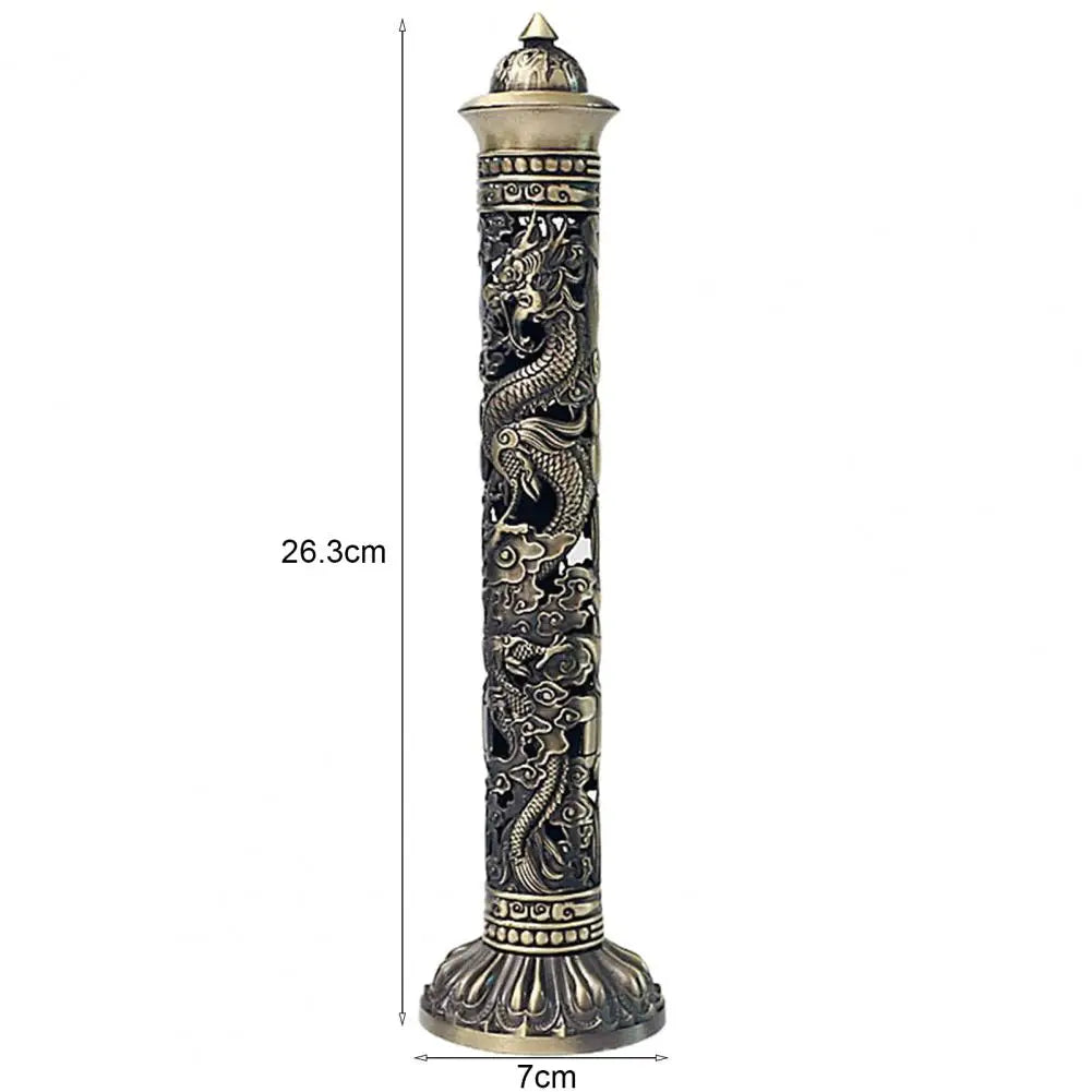 Incense Burners Hollow Carving Antique Style Vertical Incense Stick Holder Tea Room Decor for Office - Antiques Bazaar Ensenada