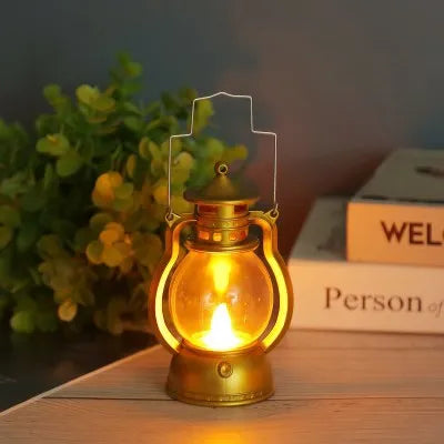 Antique Candlestick Resin Candle Accessory Glass Cover Lantern Candelabra Retro Kerosene Lamp Nostalgic Candlesticks Home Decor - Antiques Bazaar Ensenada