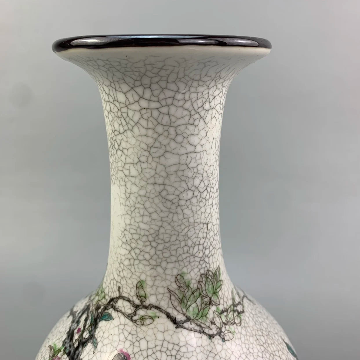 Pine Crane Spring Appreciation Vase Home Decor Antique Porcelain Old Chinese Style Ornaments Antique Curio Collection Garden - Antiques Bazaar Ensenada