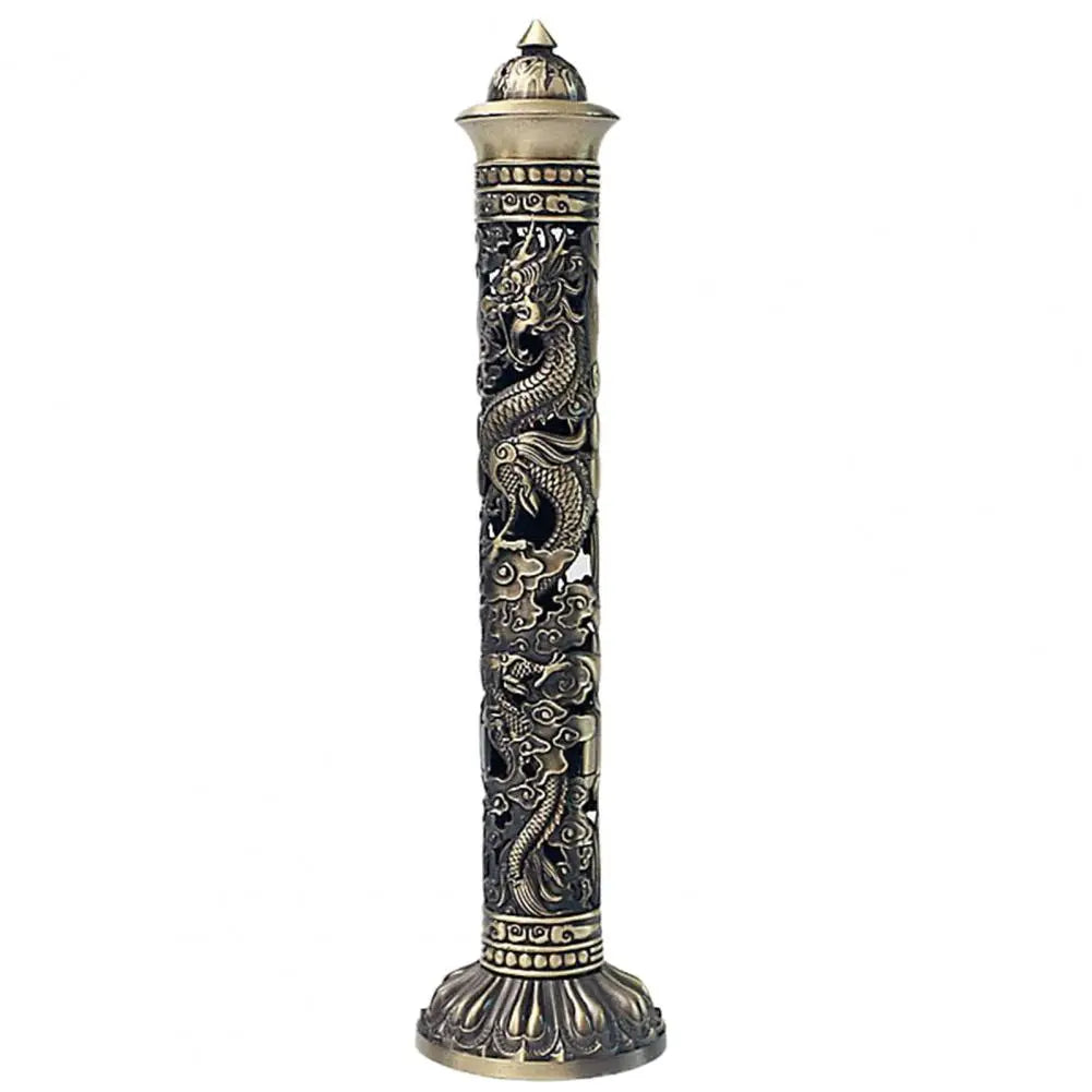 Incense Burners Hollow Carving Antique Style Vertical Incense Stick Holder Tea Room Decor for Office - Antiques Bazaar Ensenada