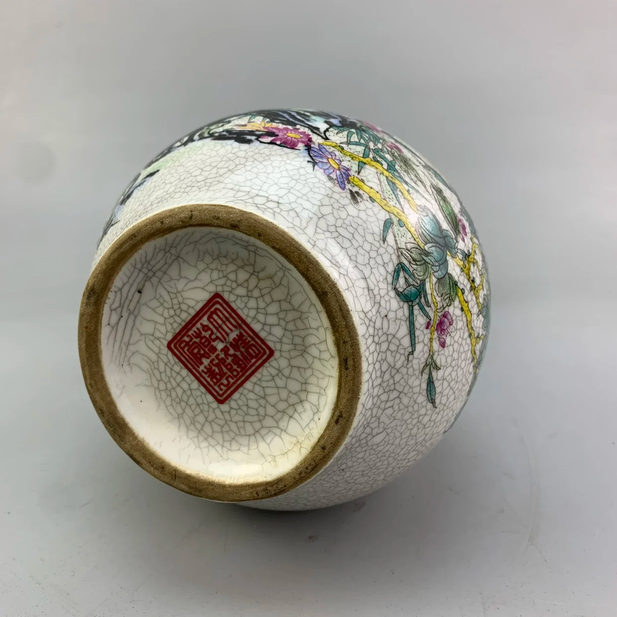 Pine Crane Spring Appreciation Vase Home Decor Antique Porcelain Old Chinese Style Ornaments Antique Curio Collection Garden - Antiques Bazaar Ensenada