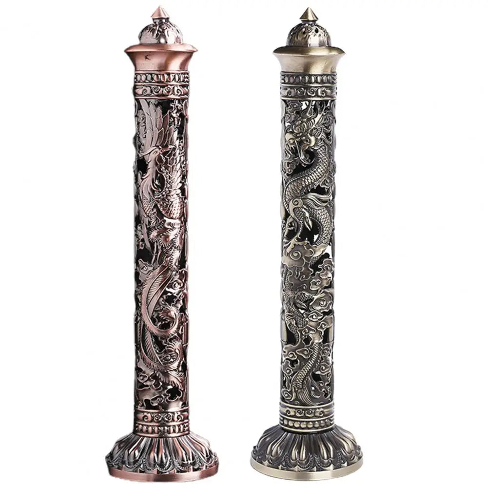 Incense Burners Hollow Carving Antique Style Vertical Incense Stick Holder Tea Room Decor for Office - Antiques Bazaar Ensenada