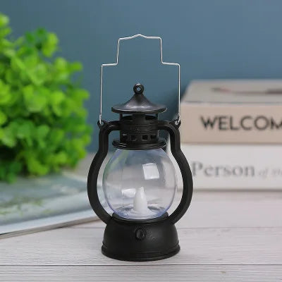 Antique Candlestick Resin Candle Accessory Glass Cover Lantern Candelabra Retro Kerosene Lamp Nostalgic Candlesticks Home Decor - Antiques Bazaar Ensenada