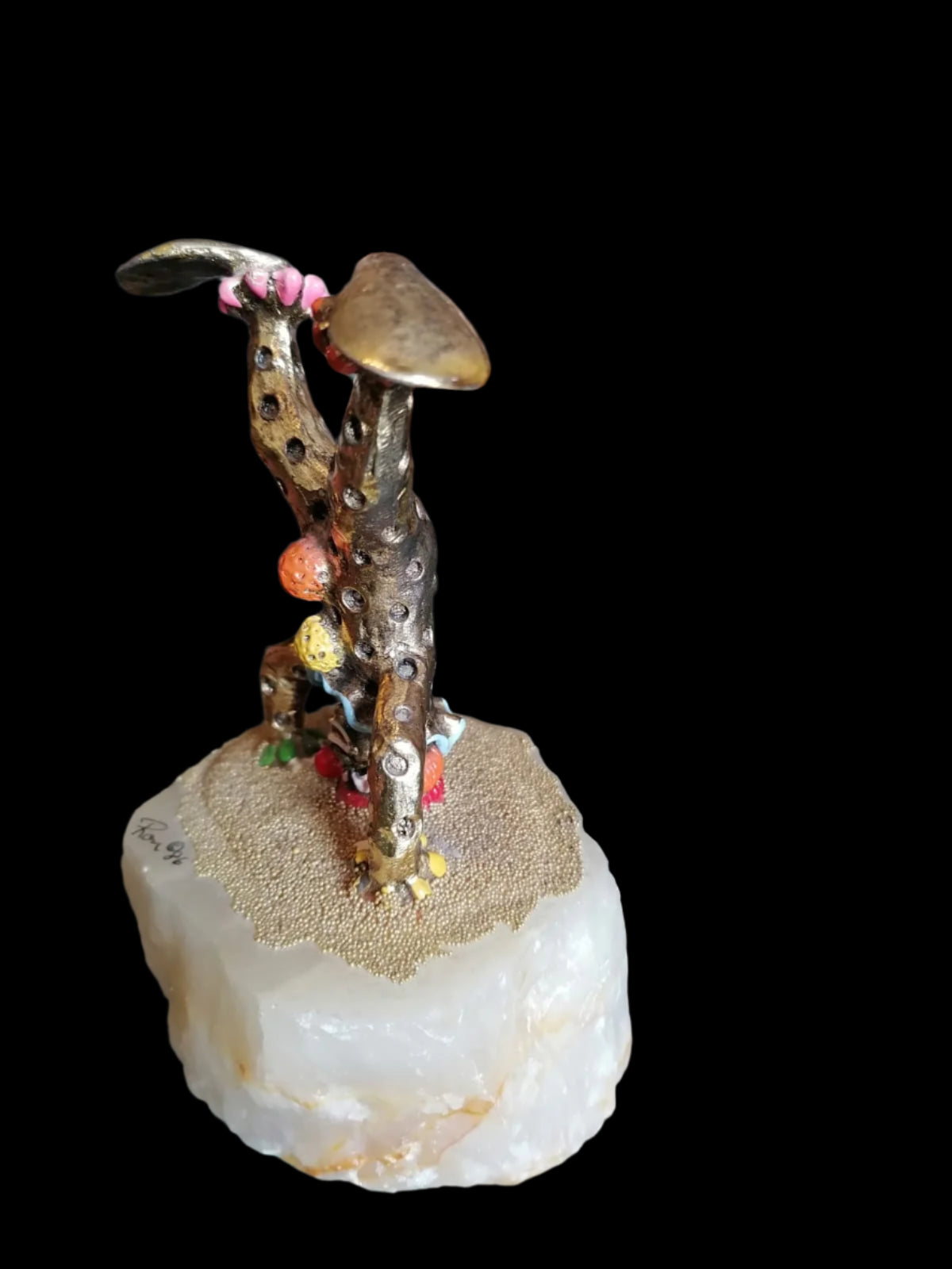 Payaso Acróbata de Ron Lee (1987) con Base de Piedra 🎪✨ - Antiques Bazaar Ensenada