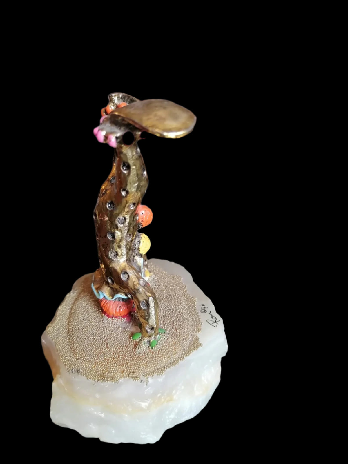 Payaso Acróbata de Ron Lee (1987) con Base de Piedra 🎪✨ - Antiques Bazaar Ensenada