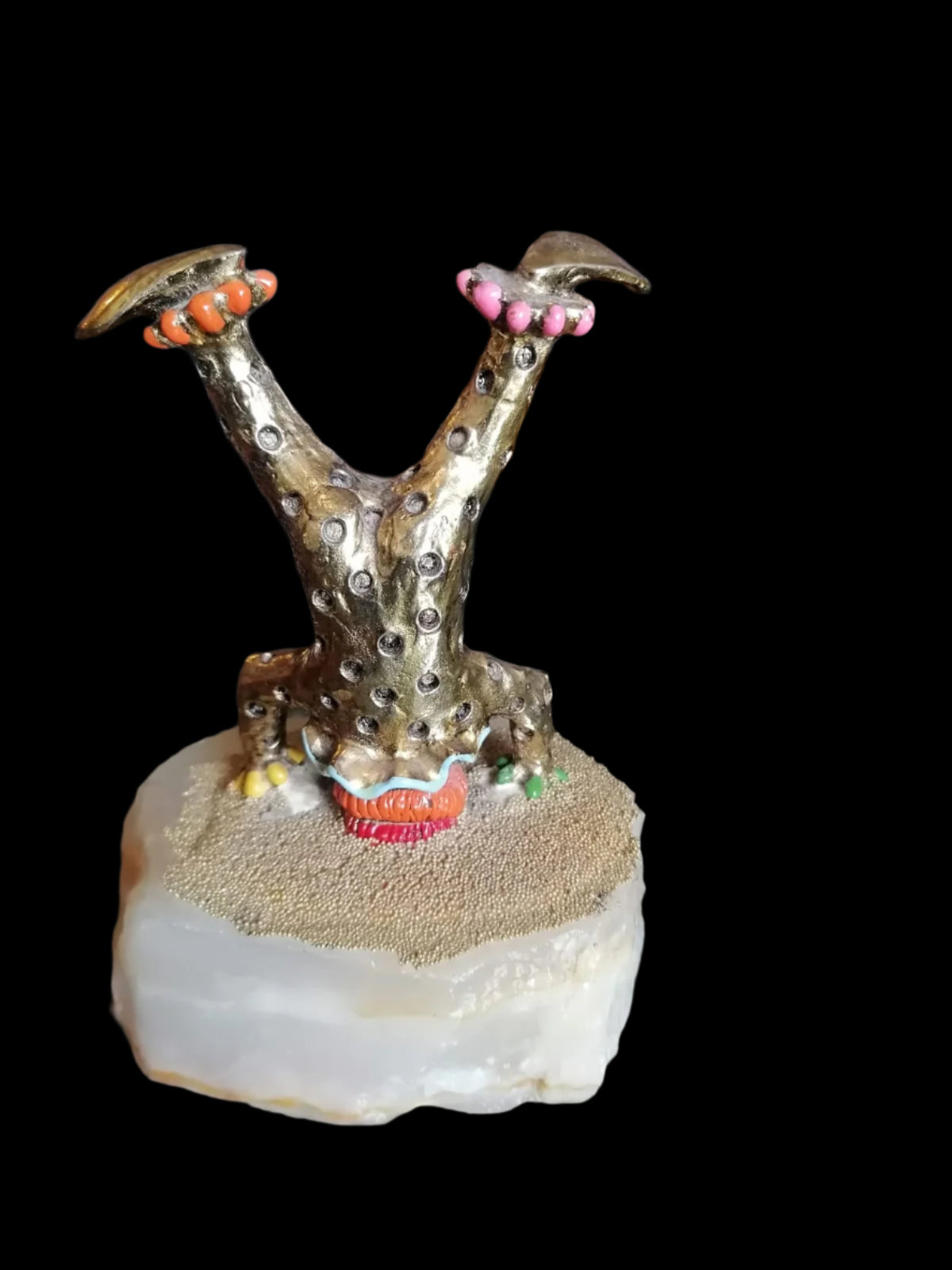 Payaso Acróbata de Ron Lee (1987) con Base de Piedra 🎪✨ - Antiques Bazaar Ensenada