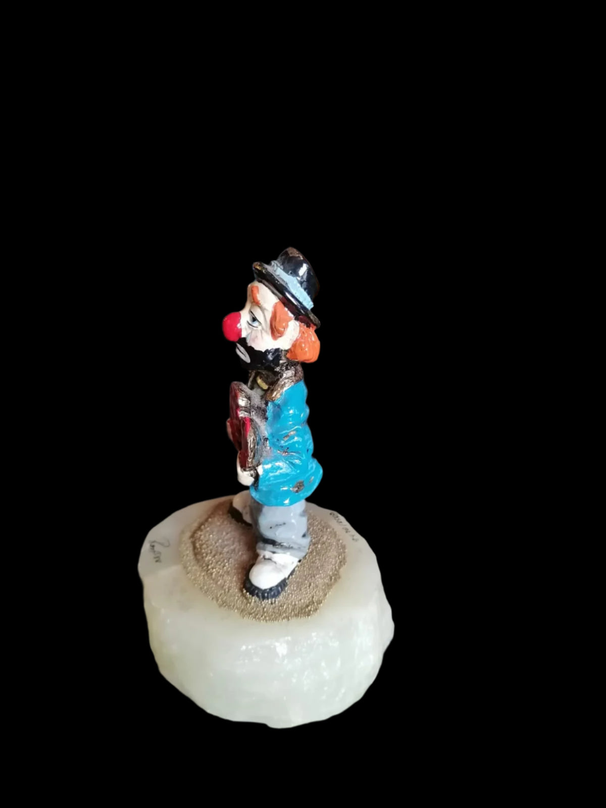 Payaso Triste de Ron Lee (1988) con Base de Piedra 🎭✨ - Antiques Bazaar Ensenada