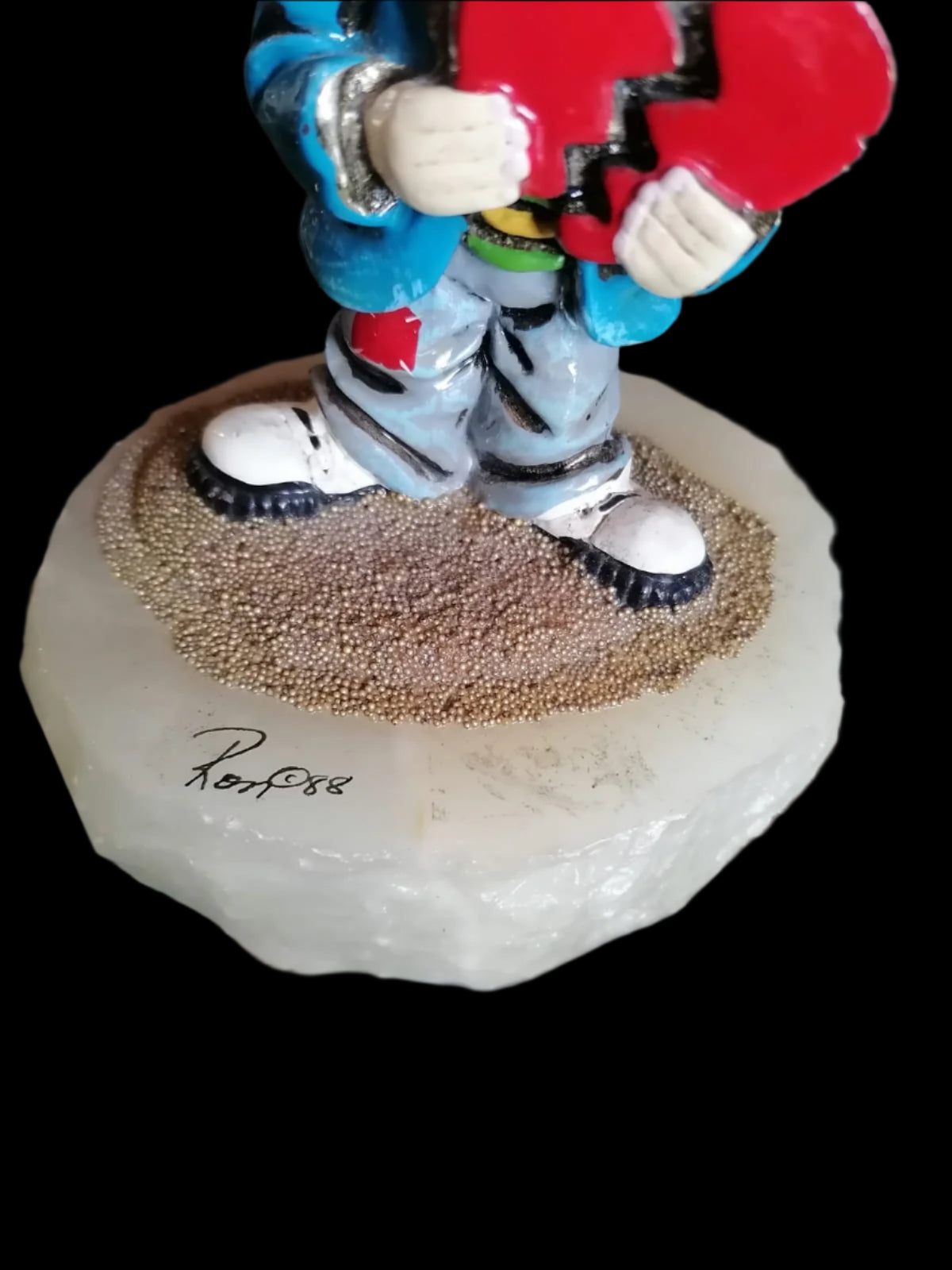 Payaso Triste de Ron Lee (1988) con Base de Piedra 🎭✨ - Antiques Bazaar Ensenada
