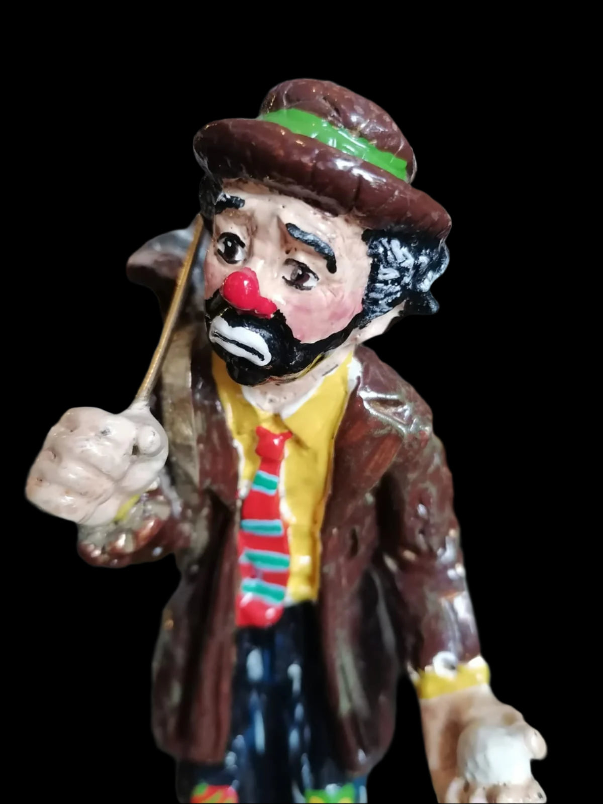 Payaso Mendigo de Ron Lee (1985) con Base de Piedra 🎭✨ - Antiques Bazaar Ensenada