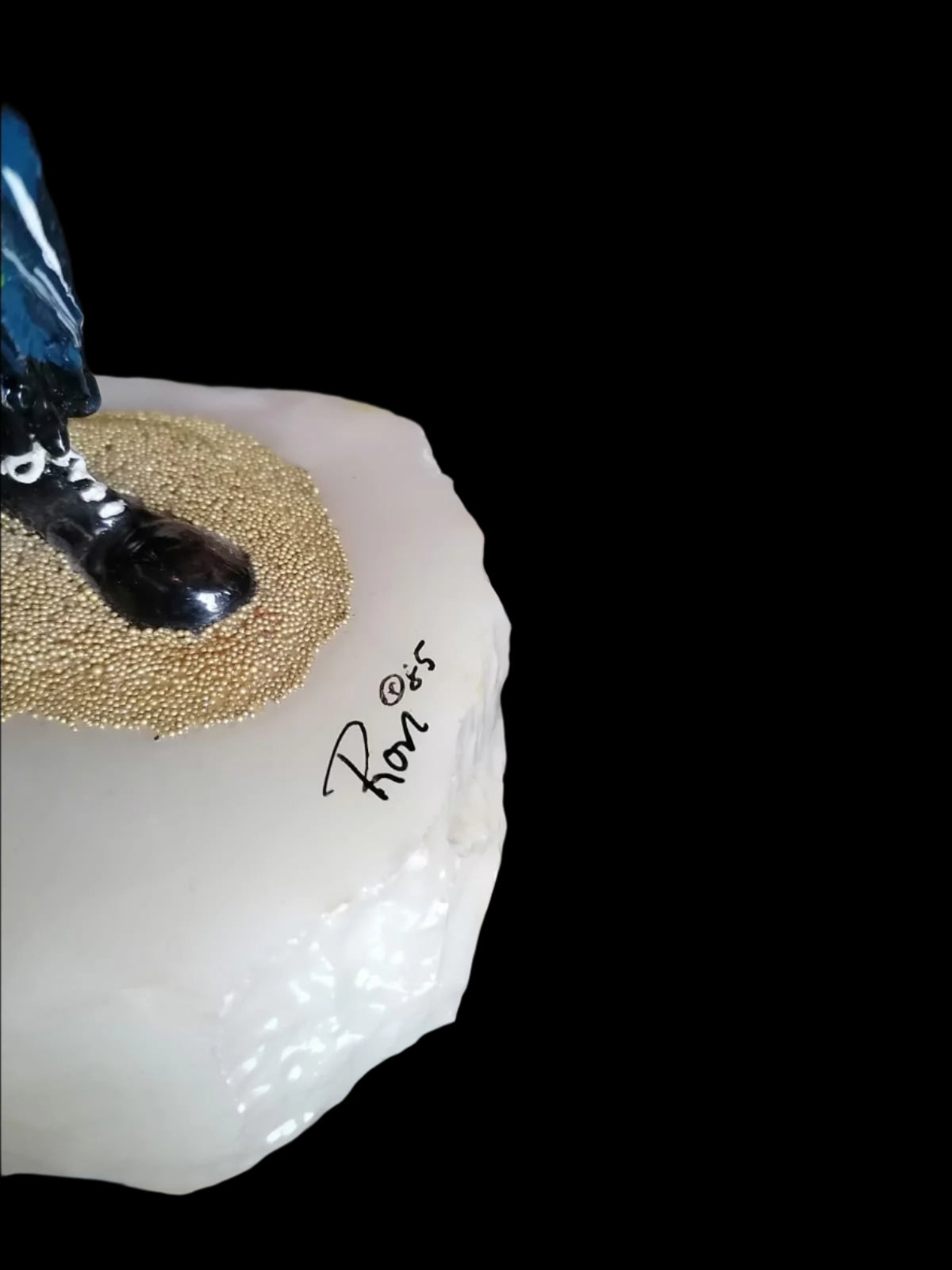 Payaso Mendigo de Ron Lee (1985) con Base de Piedra 🎭✨ - Antiques Bazaar Ensenada