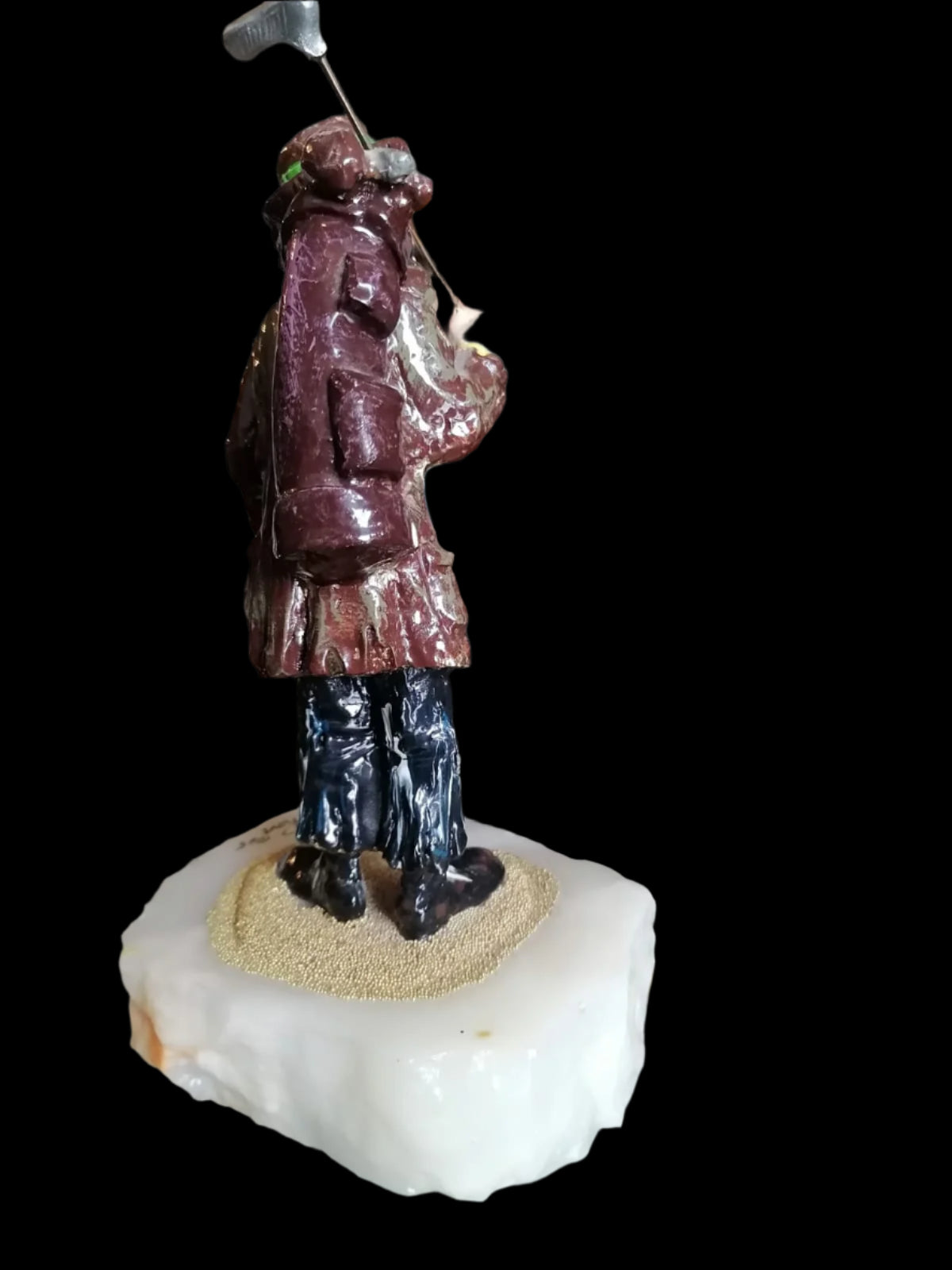 Payaso Mendigo de Ron Lee (1985) con Base de Piedra 🎭✨ - Antiques Bazaar Ensenada