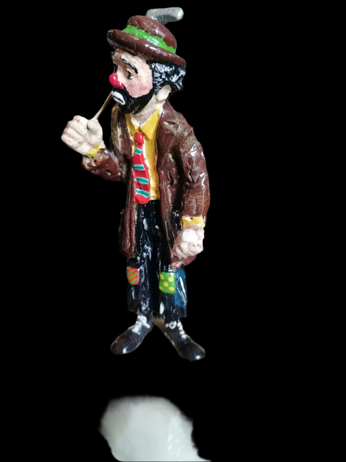 Payaso Mendigo de Ron Lee (1985) con Base de Piedra 🎭✨ - Antiques Bazaar Ensenada
