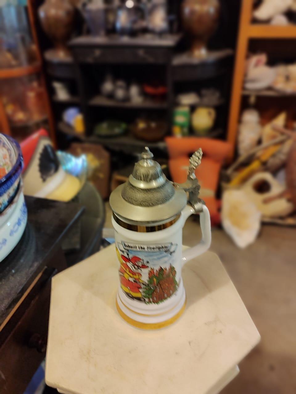 Rare - Limited Edition - Guberif the Firefighter Lidded Beer Stein - Antiques Bazaar Ensenada