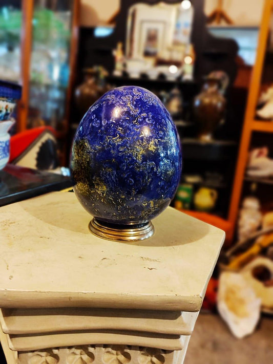 Blue Sodalite Egg Shaped Stone, - Antiques Bazaar Ensenada