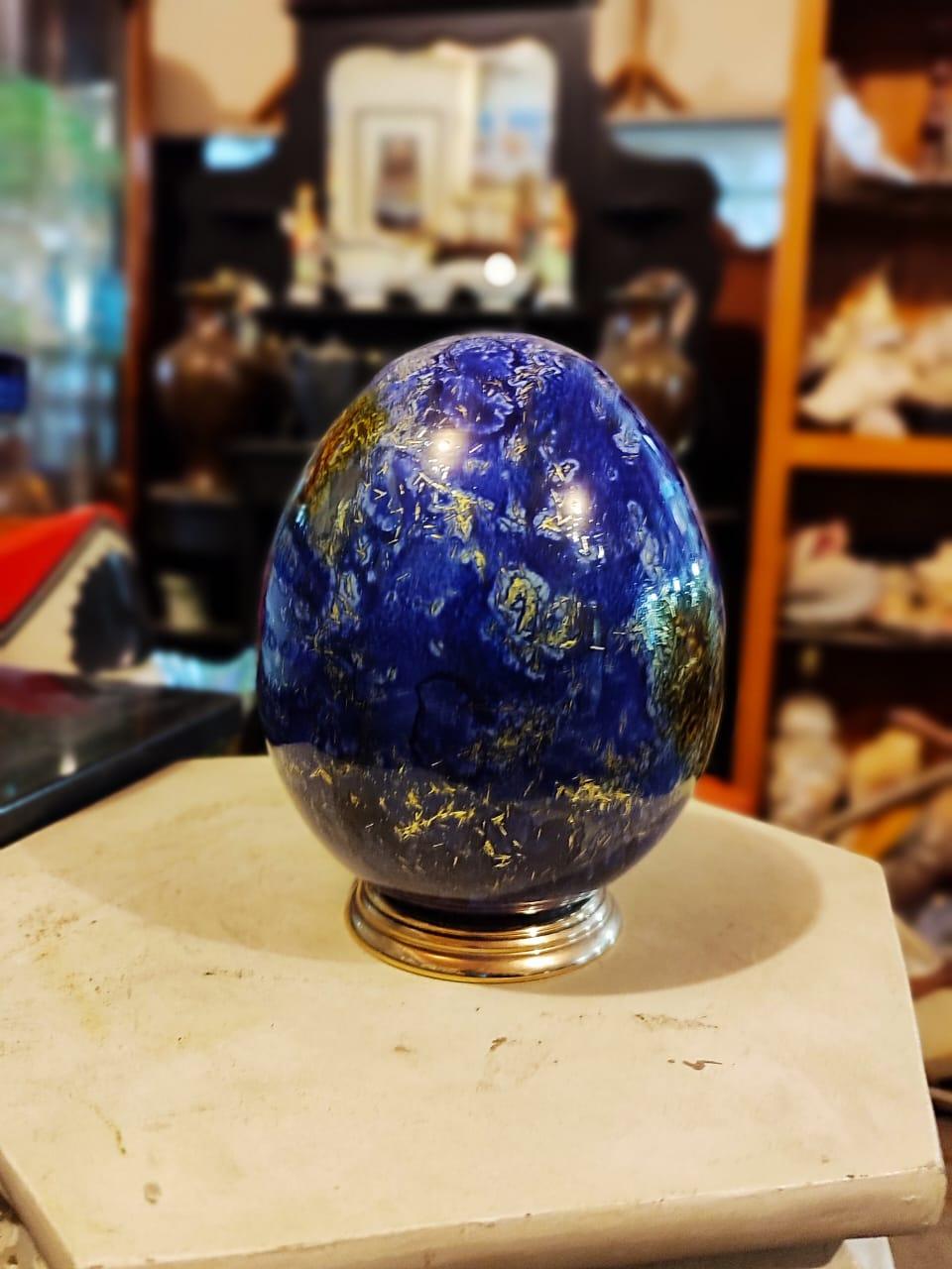 Blue Sodalite Egg Shaped Stone, - Antiques Bazaar Ensenada