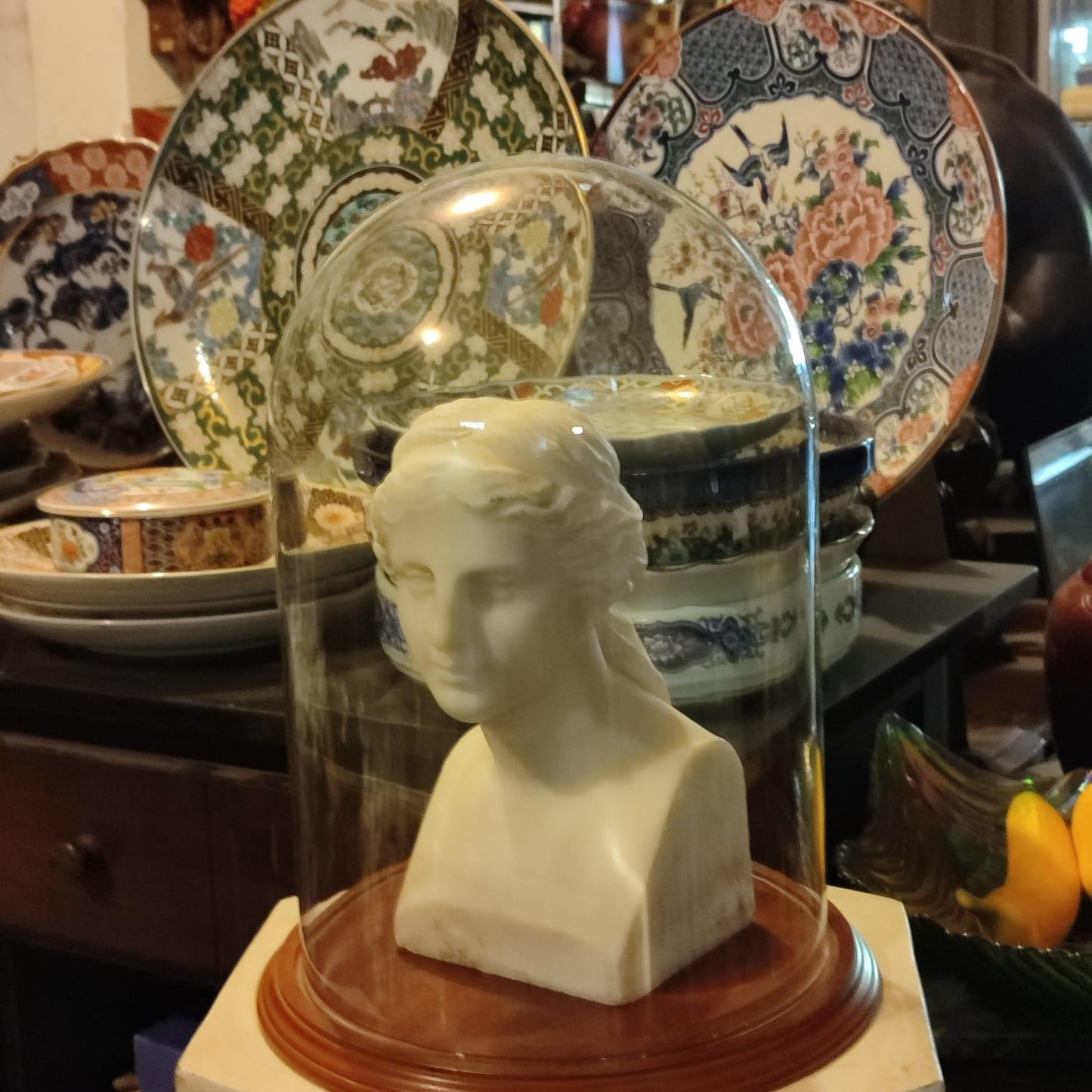 Marble Neoclassical Female Bust - Antiques Bazaar Ensenada